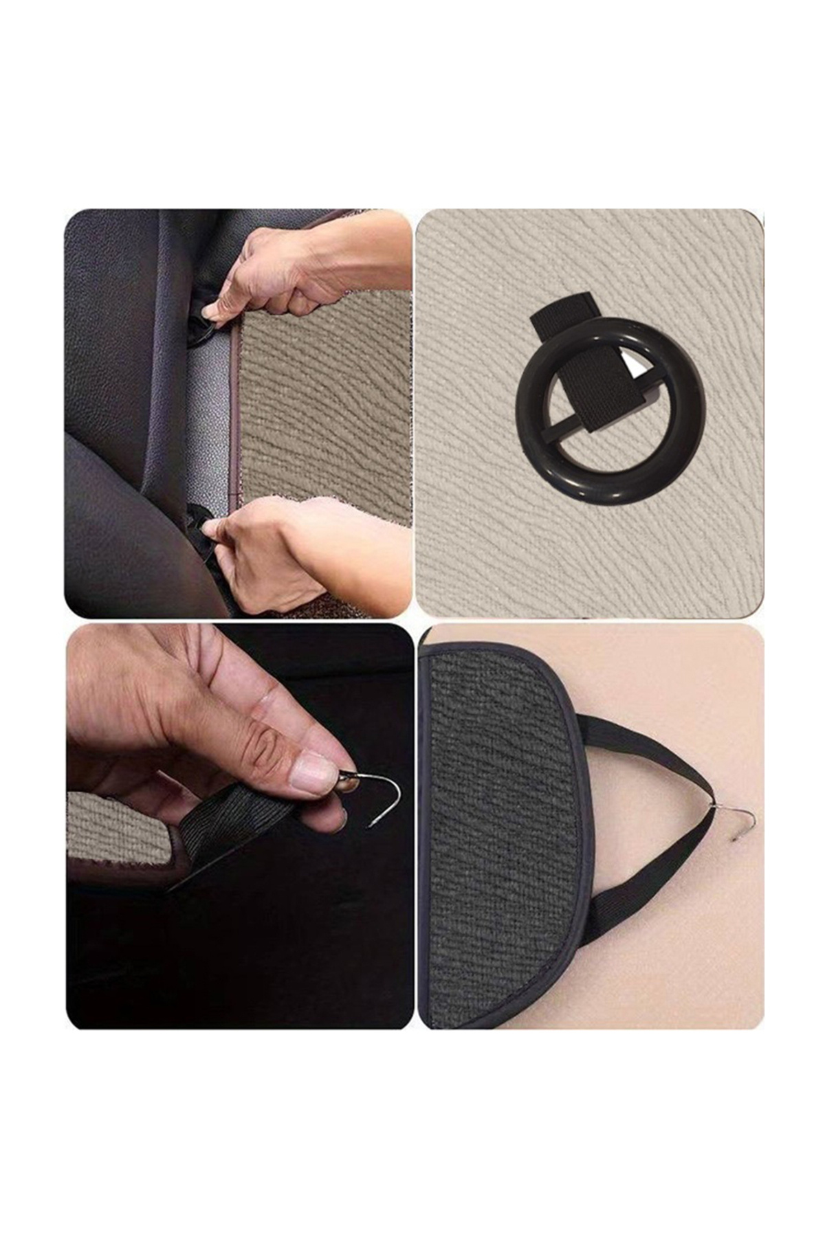 Bod Tay Tüyü Cepli Oto Koltuk Minder Seti Koltuk Koruma Kılıfı Spor Serisi (ÖN-ARKA TAM SET) Siyah fotoğrafı 6 (önizleme)