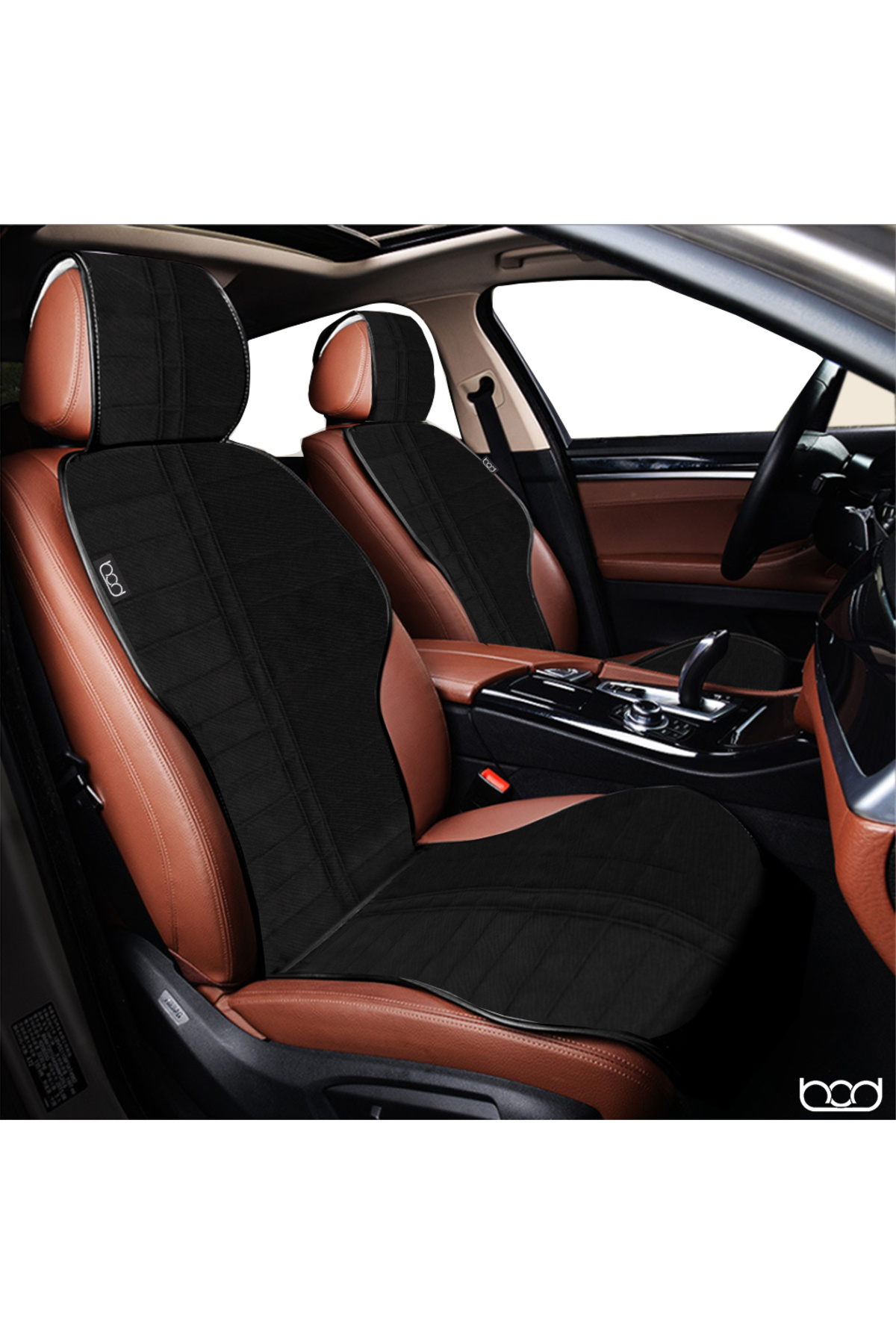 Bod Tay Tüyü Cepli Oto Koltuk Minder Seti Koltuk Koruma Kılıfı Spor Serisi (ÖN-ARKA TAM SET) Siyah fotoğrafı 2 (önizleme)