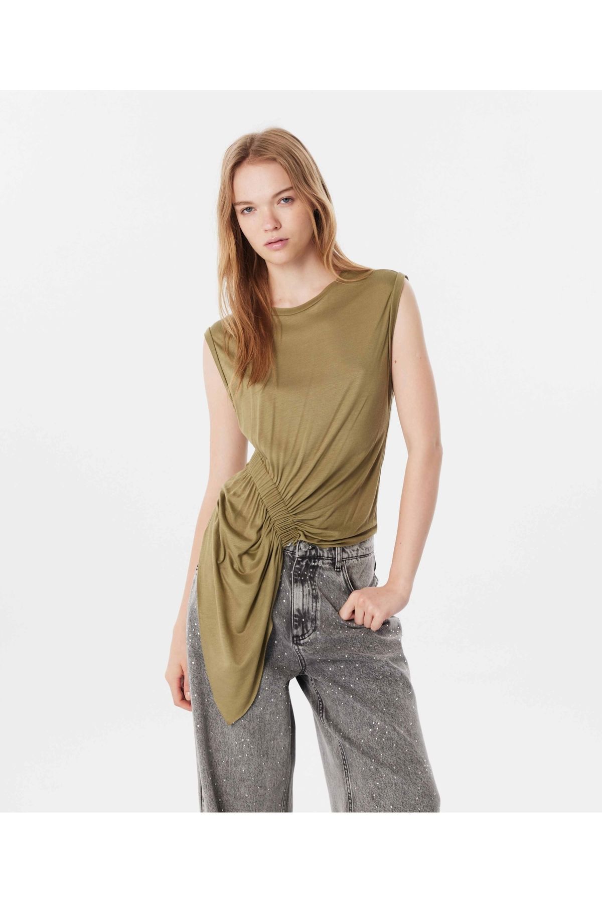 Twist-T-Shirt - Khaki - Regular fit 2