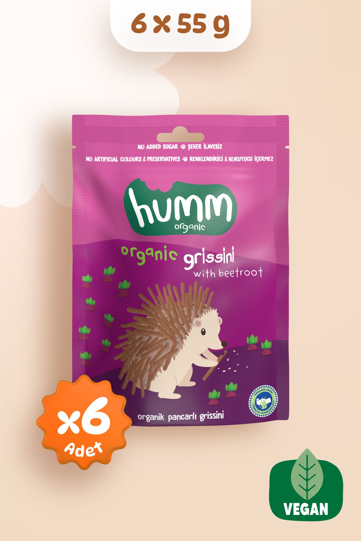 Humm Organic Organik Pancarlı Grissini 6 X 55 gr