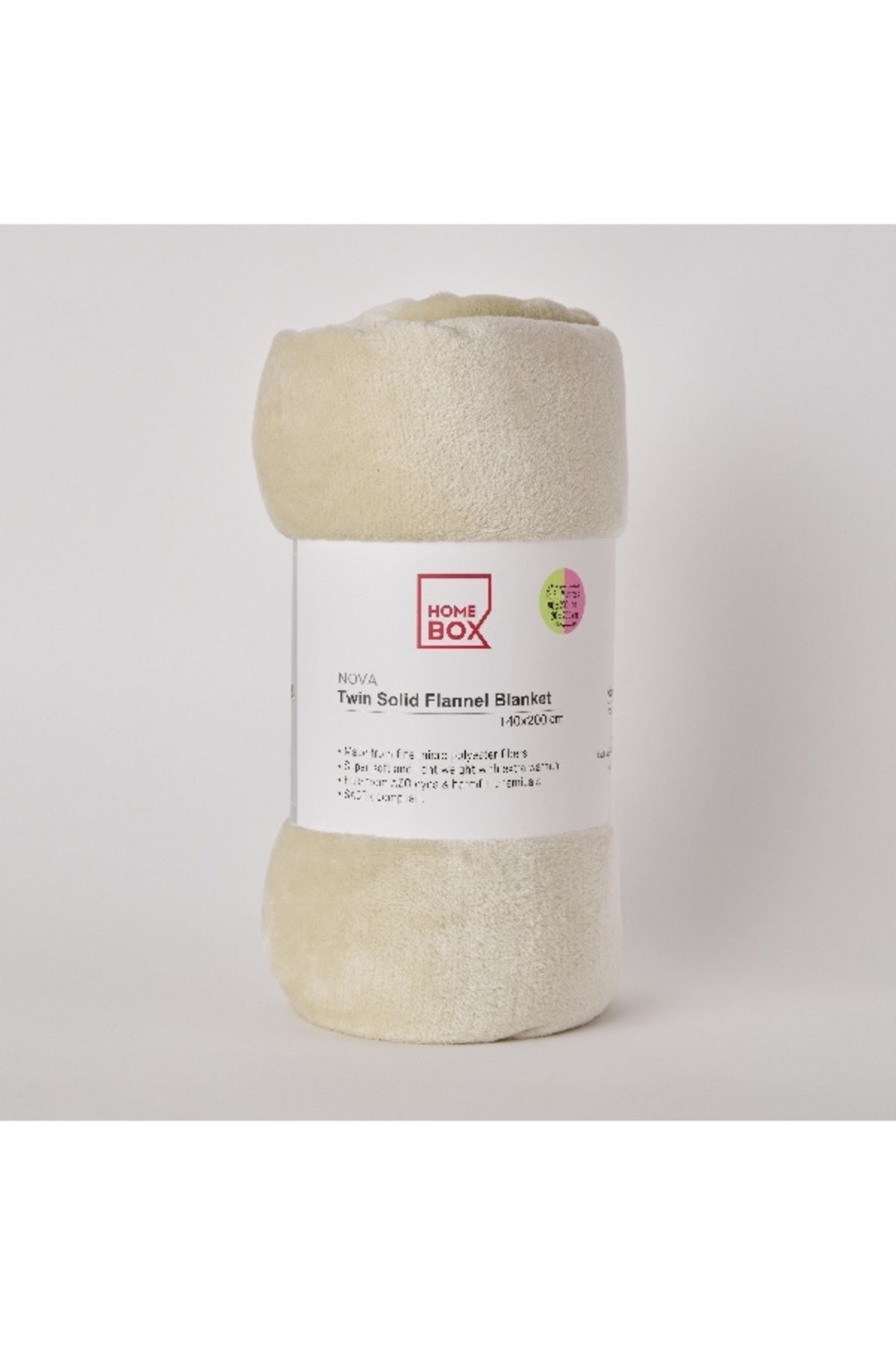 Home Box-Nova Solid Flannel Twin Blanket - 140x200 cm 7