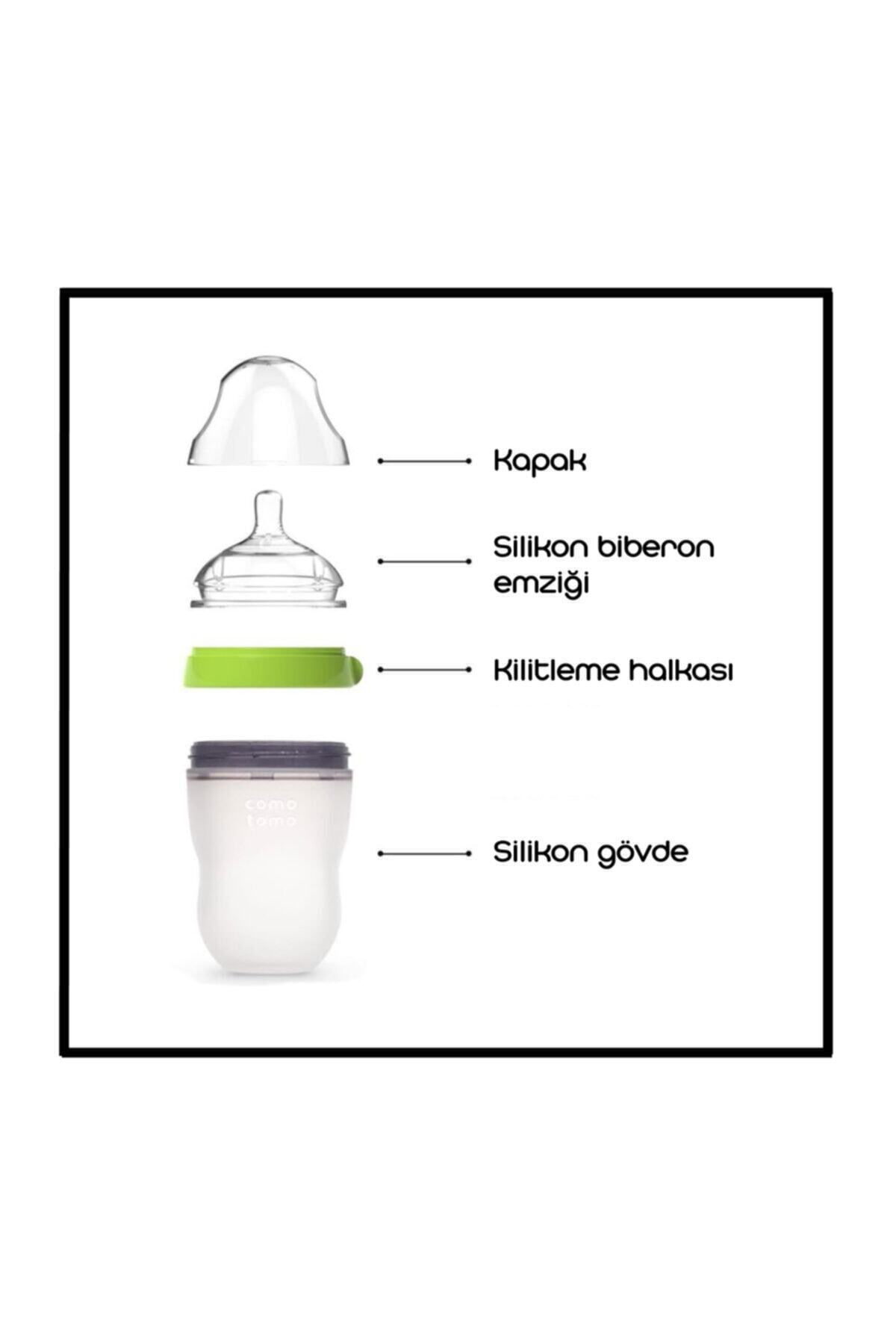 comotomo Antikolik Silikon Biberon 250ml Pembe Orta Akışlı 3-6 Ay fotoğrafı 7 (önizleme)