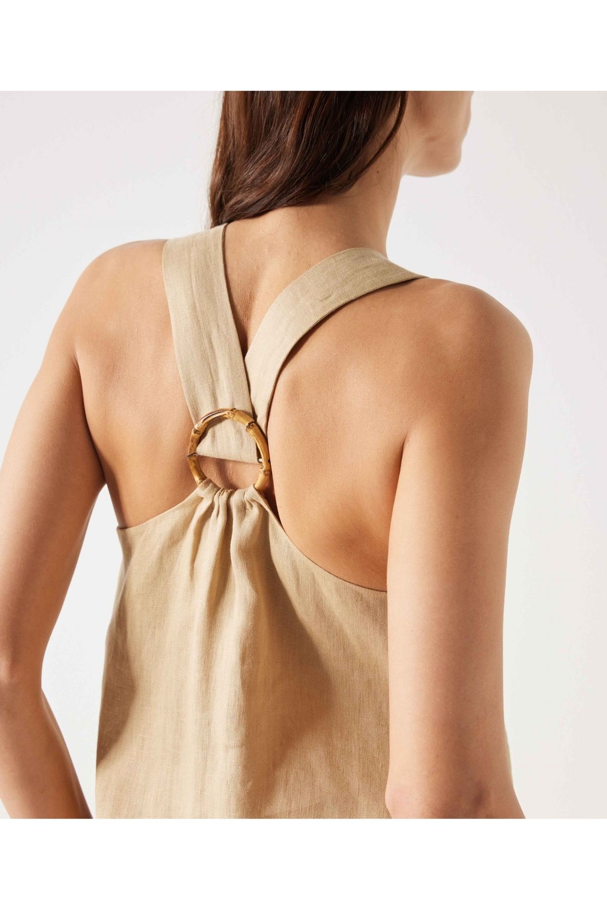 İpekyol-Linen Dress - Bamboo Accessory 5