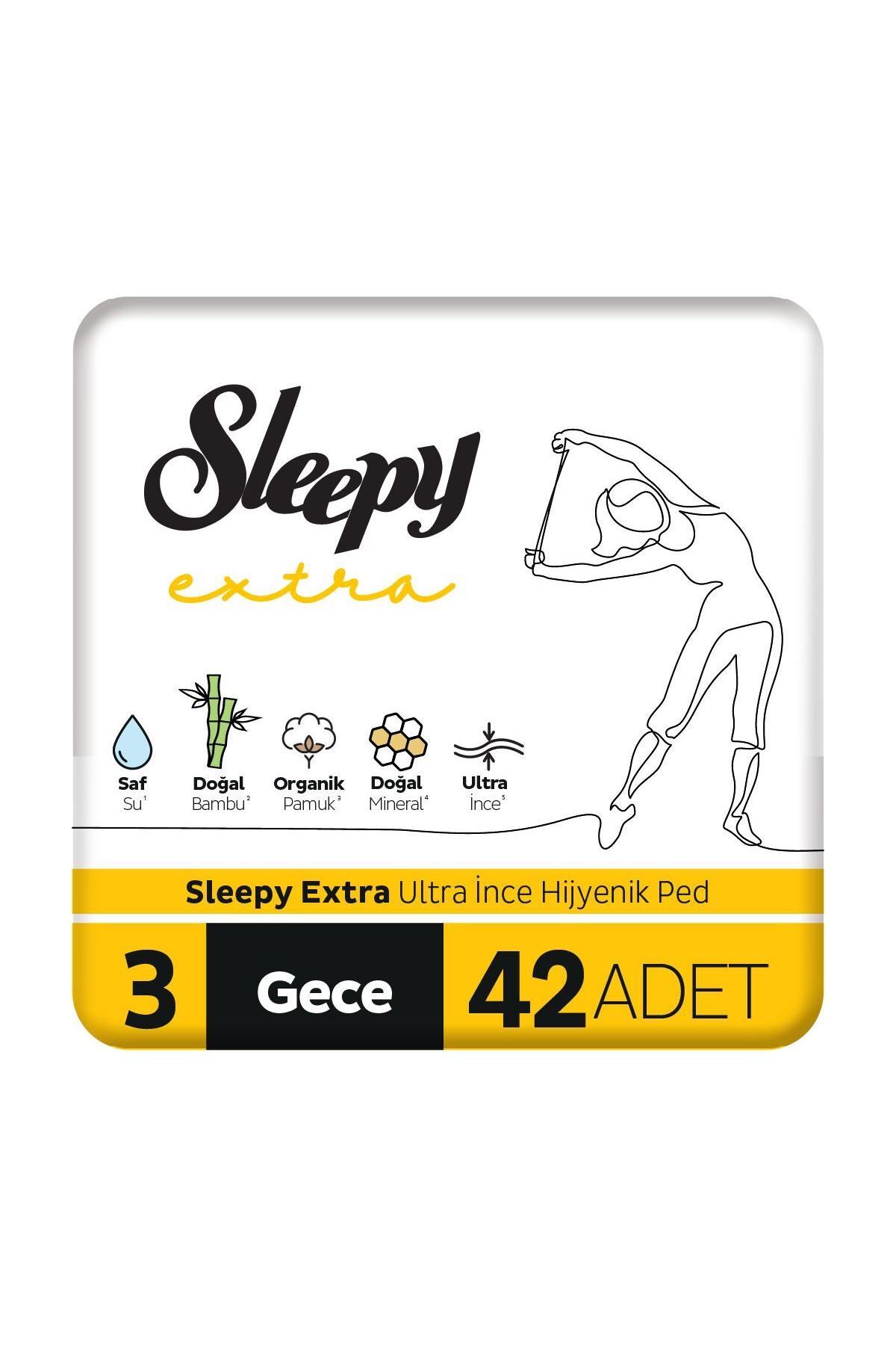 Sleepy Extra Ultra Ince Hijyenik Ped Gece 42 Adet Ped