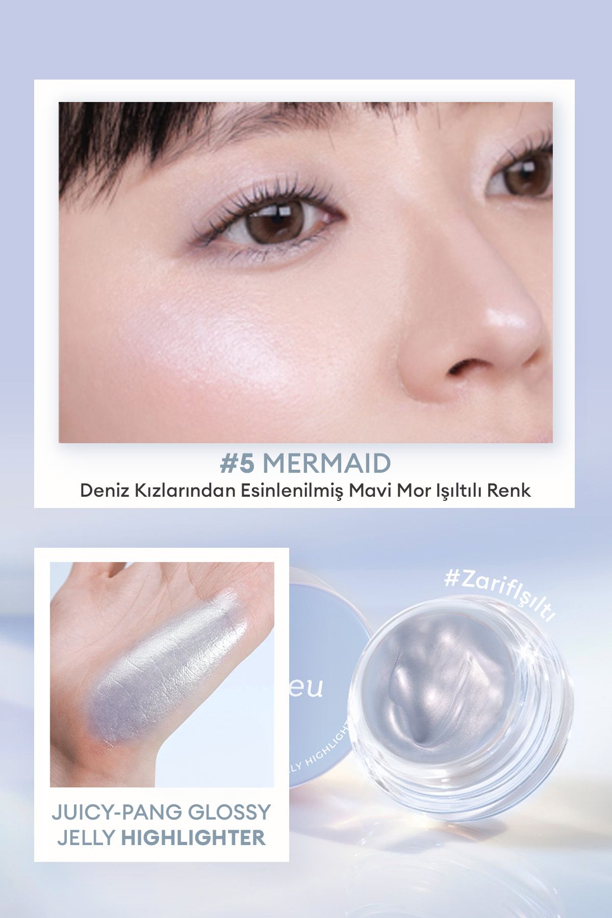 Missha-Wet & Natural Looking Gel Illuminator a'Pieu Juicy Pang Glossy Jelly Highlighter ( # 5 Mermaid) 2