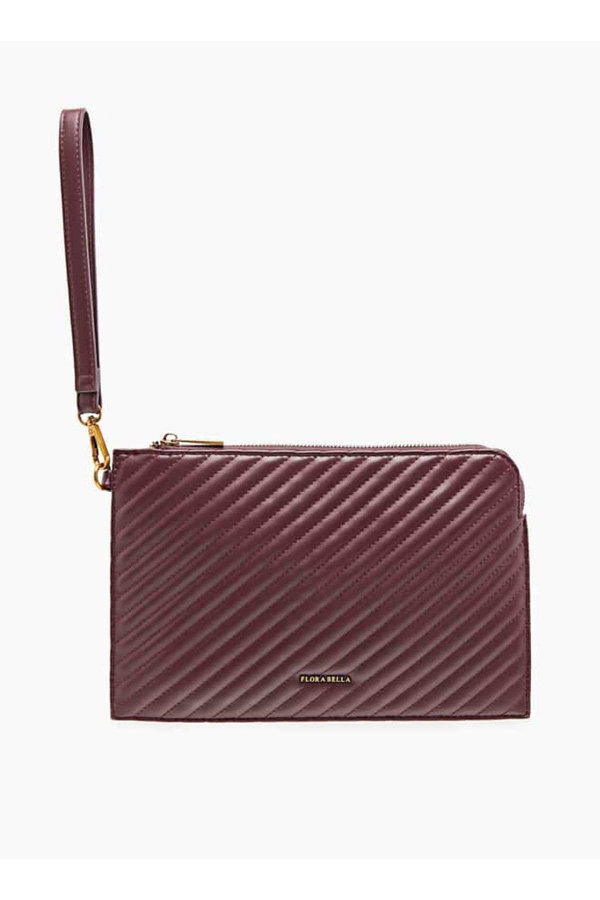 Flora Bella by Shoexpress-Flora Bella Quilted Wallet with Zip Closure and Wrist Loop 2