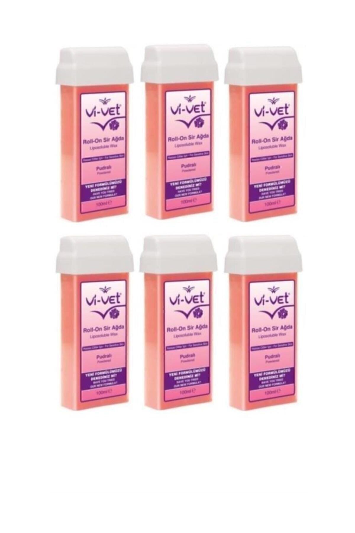 Vi-vet Vi Vet Roll-on Sir Ağda 100 ml Yoğun Pudralı X 6 Adet