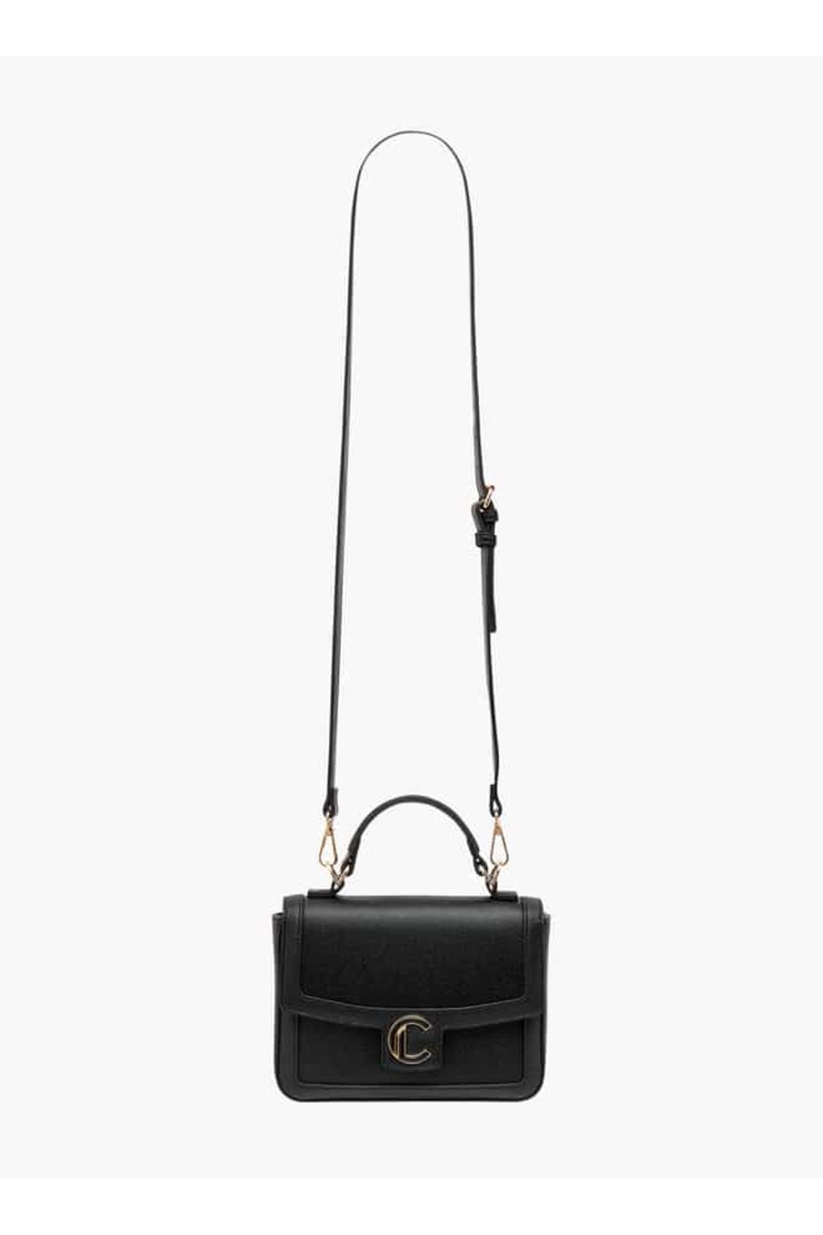 Le Confort-Monogram Print Crossbody Bag with Flap Closure and Strap 2