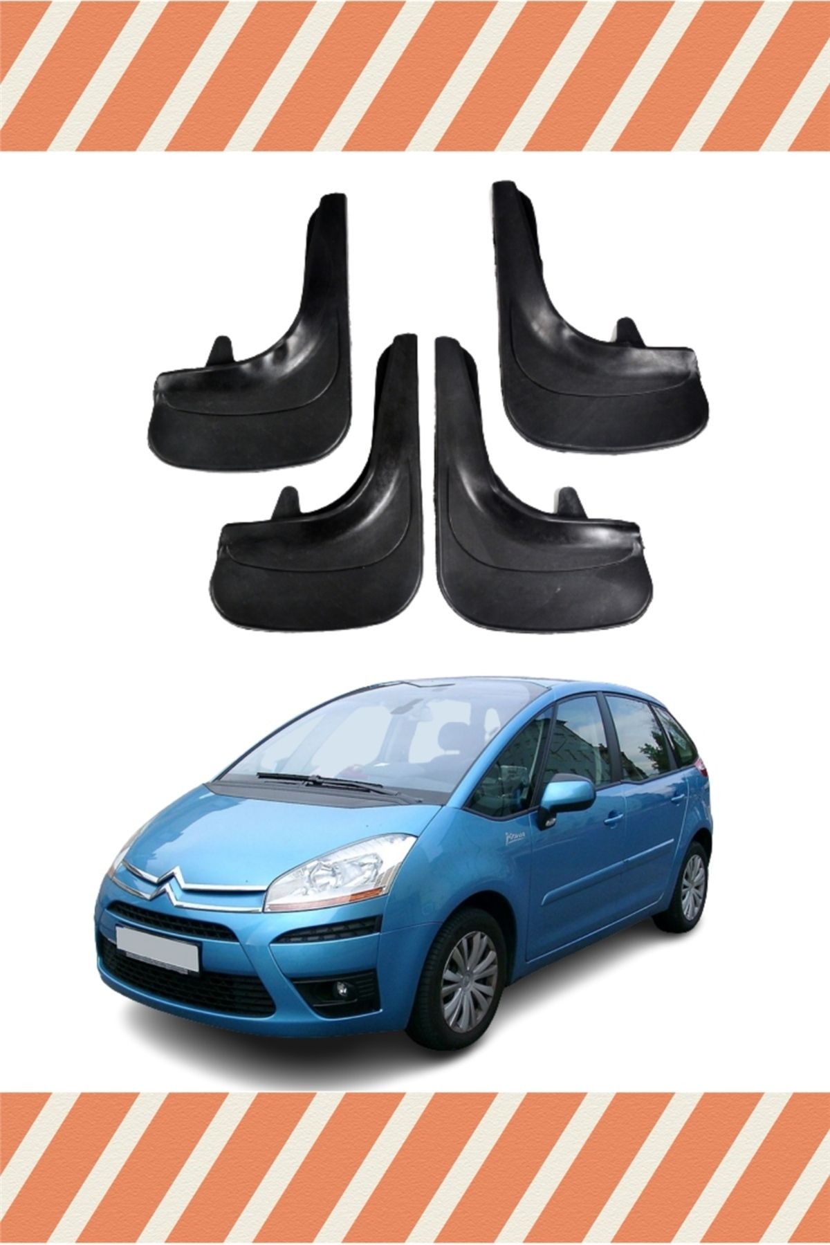 Alpax Citroen C4 04-11 uyumlu 4’lü tozluk çamurluk paçalık sağlam ve kaliteli koruma