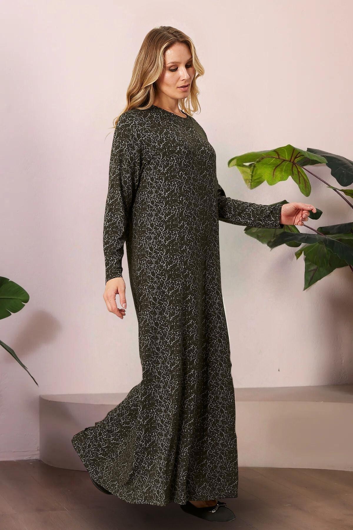 Ferace-Jacquard Hijab - Women's Plus Size Mother Dress 7
