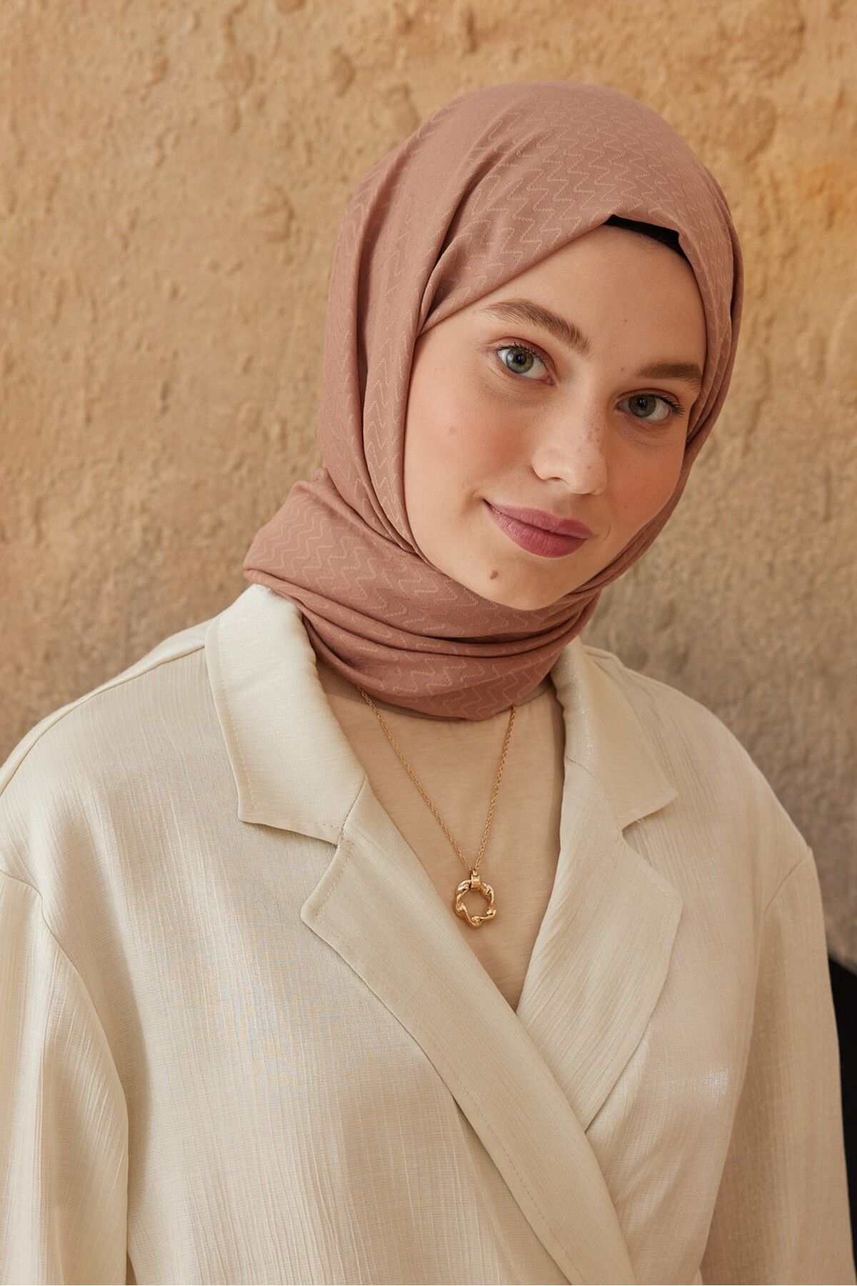 Modakaşmir-Soft Jacquard Series Zigzag Pattern Shawl 3