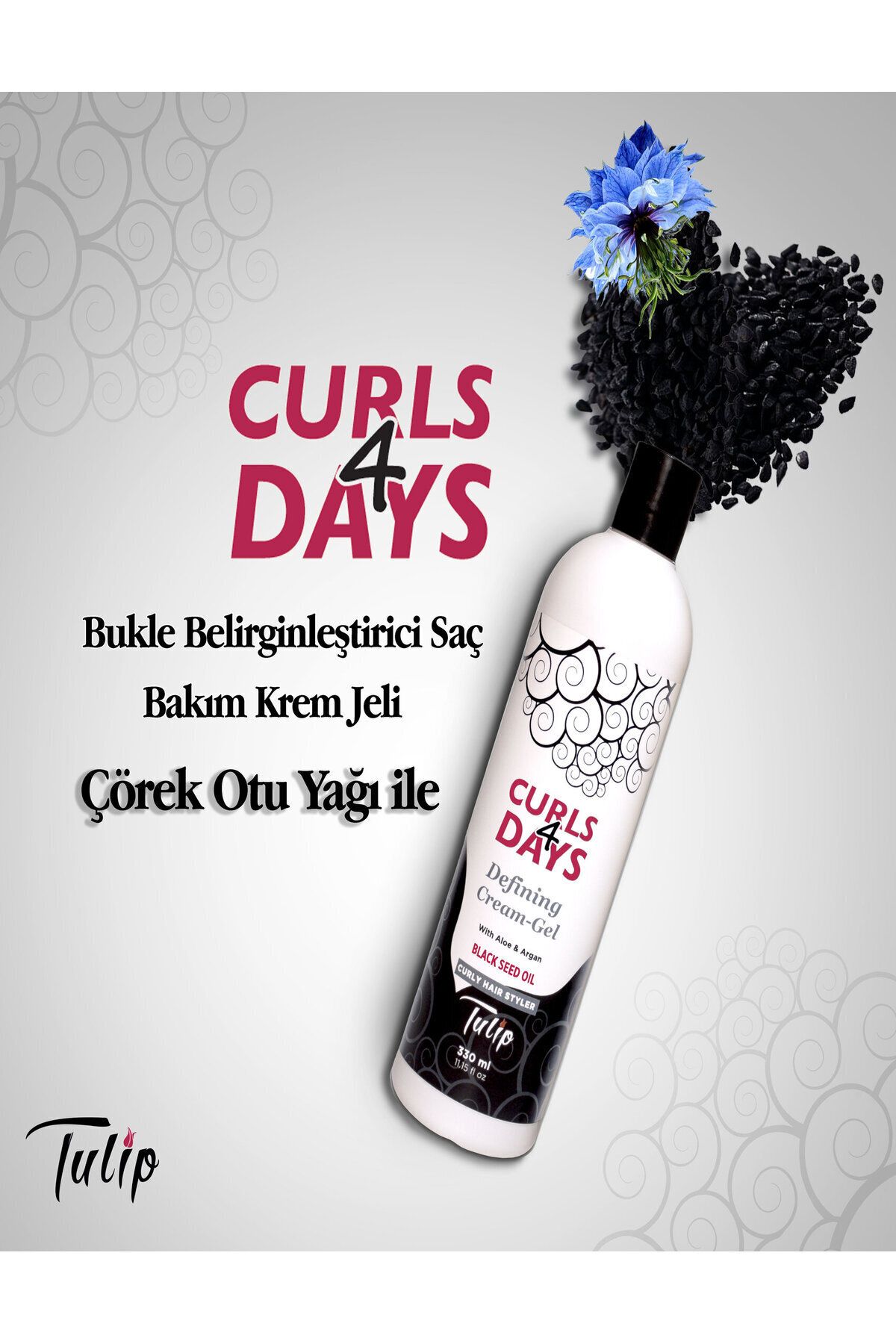 Tulip-Curls 4 Days Curl Defining Hair Cream Gel 330 ml 4