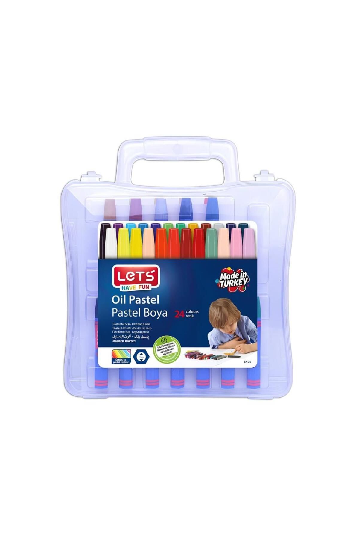 Lets 24 Lü Çantalı Pastel Boya Lk-24