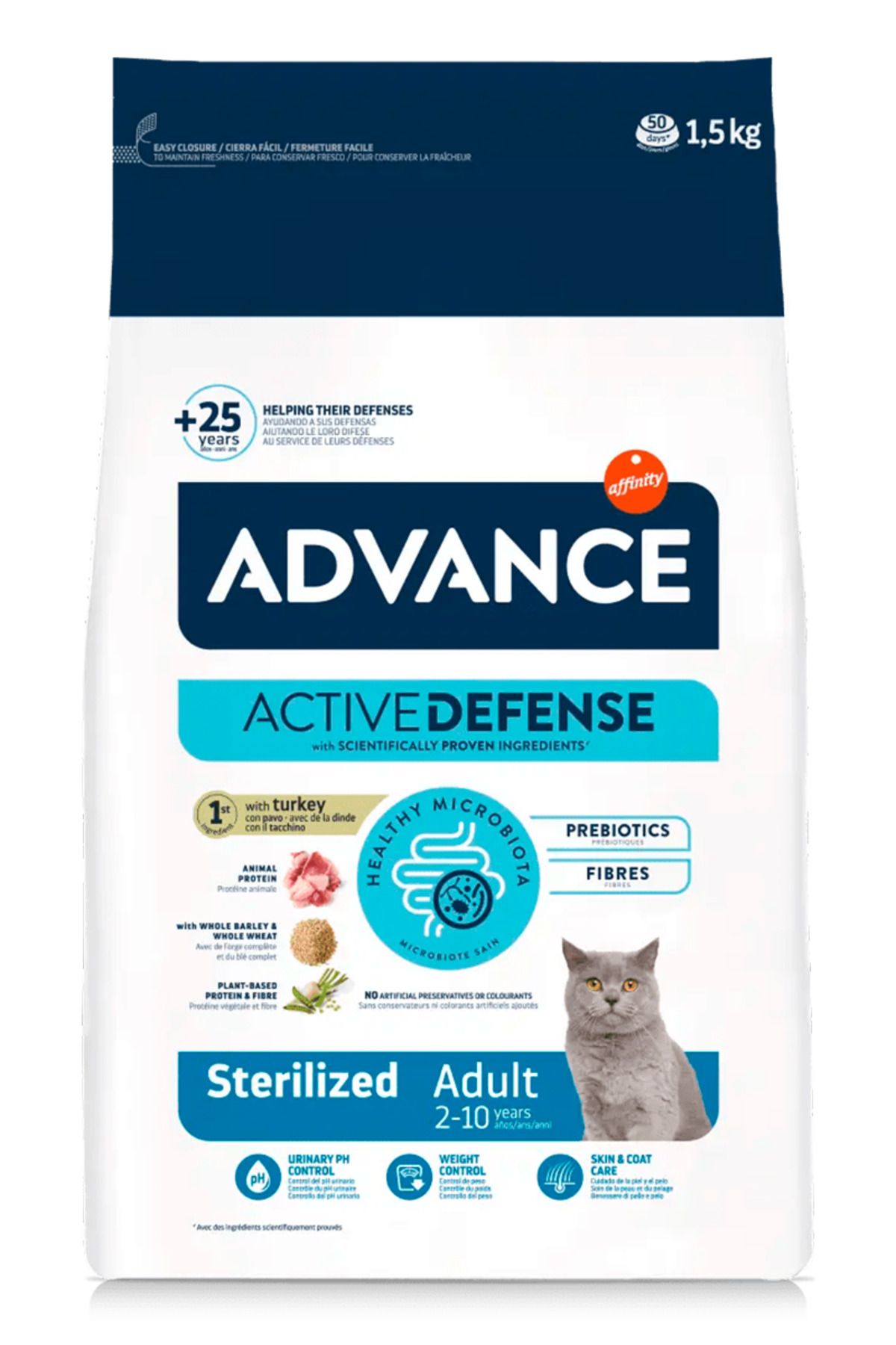 Advance Sterilized Adult Hindili Kısırlaştırılmış Yetişkin Kedi Maması 1,5 Kg