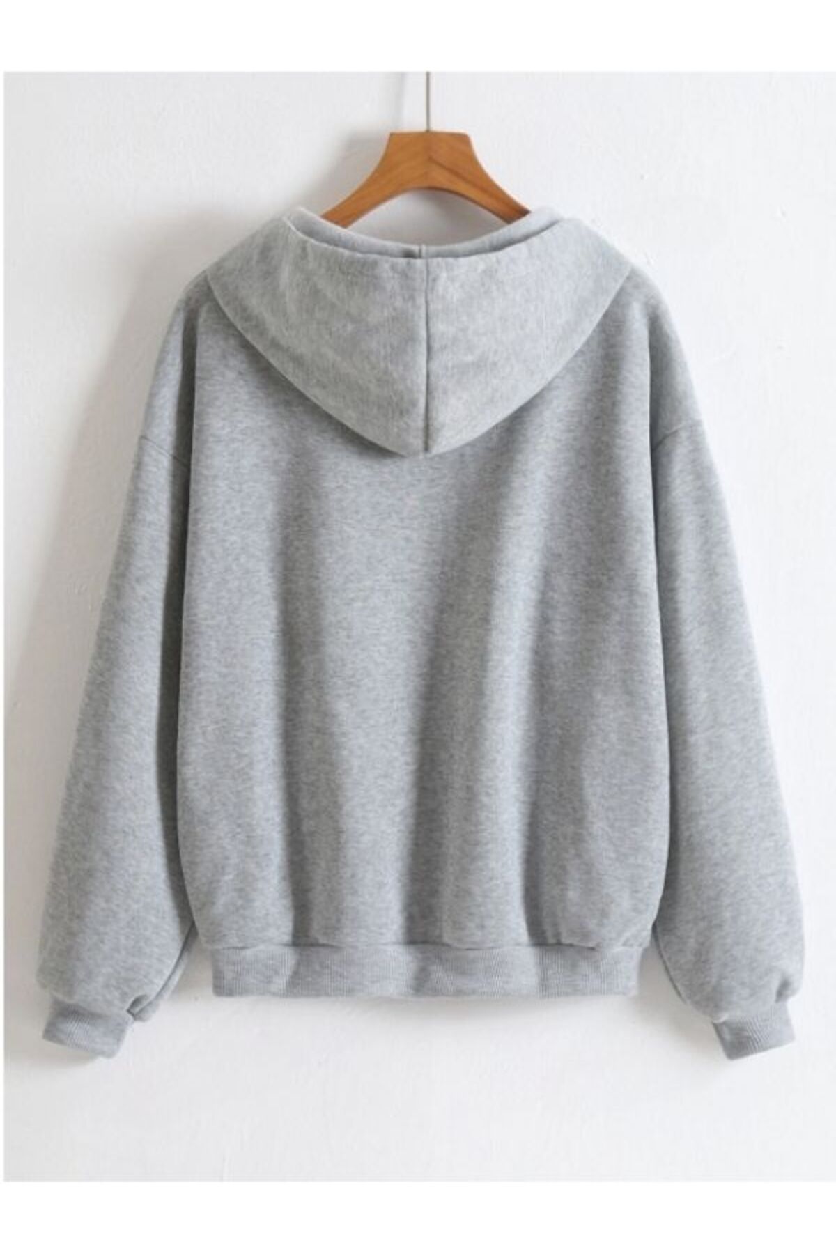 MOONBULL-Zippered Oversize Hooded Sweatshirt 2