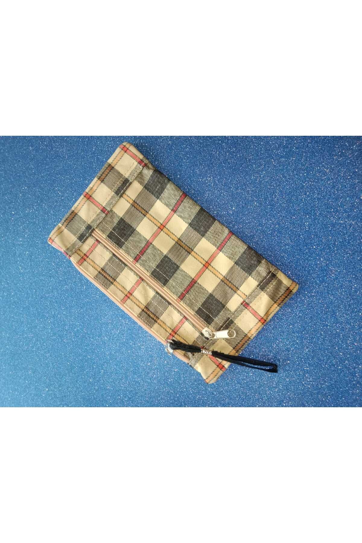 HANK Minimalist 2 Fermuarlı Cüzdan - 22x13 cm Sütlü Kahve, Gençler İçin Şık ve Fonksiyonel Aksesuar
