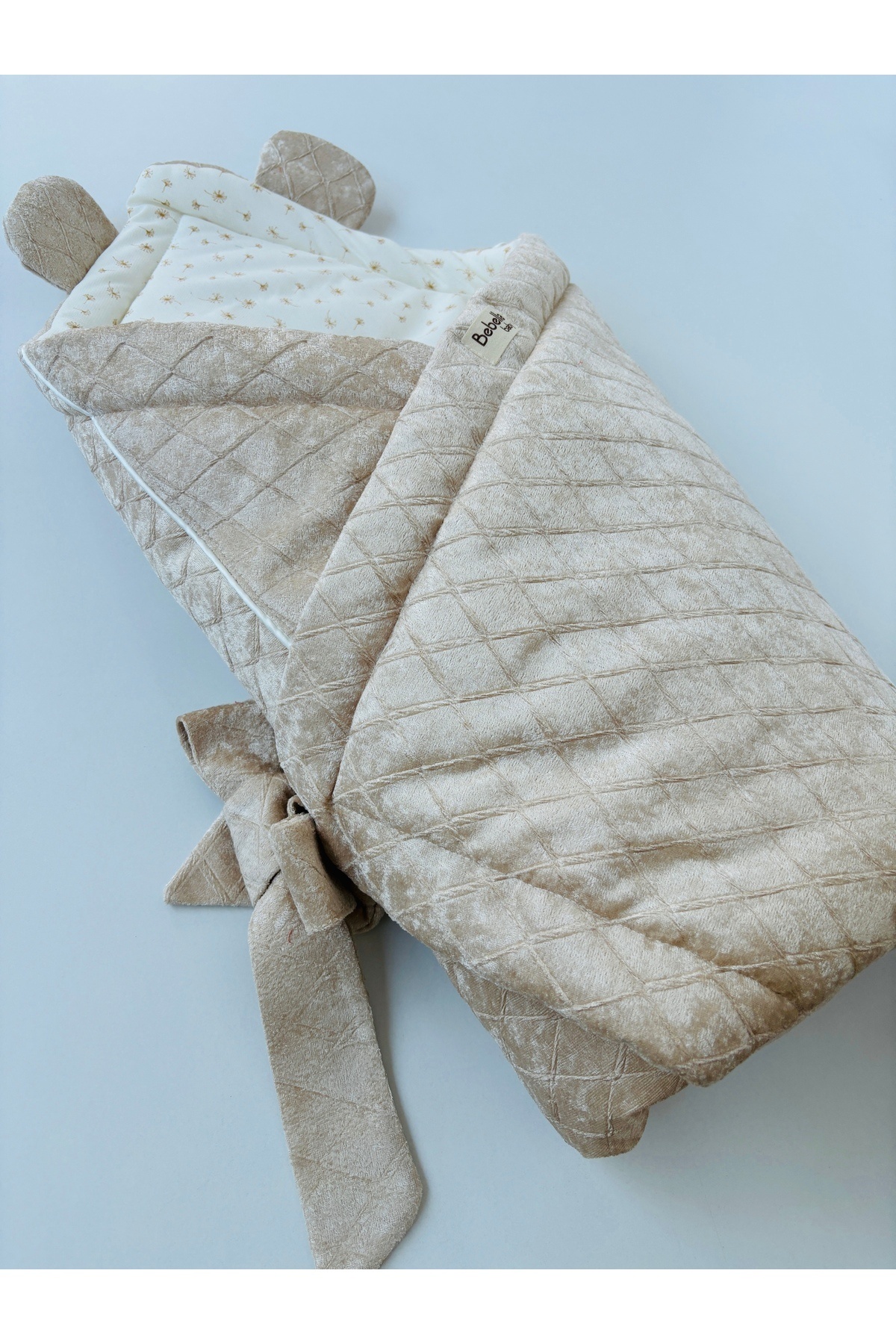 Bebella S.kahve Bebek Battaniyesi Mevsimlik Hastane Çıkış Yenidoğan Kundağı Hediyelik %100 Pamuklu Oyun Matı fotoğrafı 6 (önizleme)