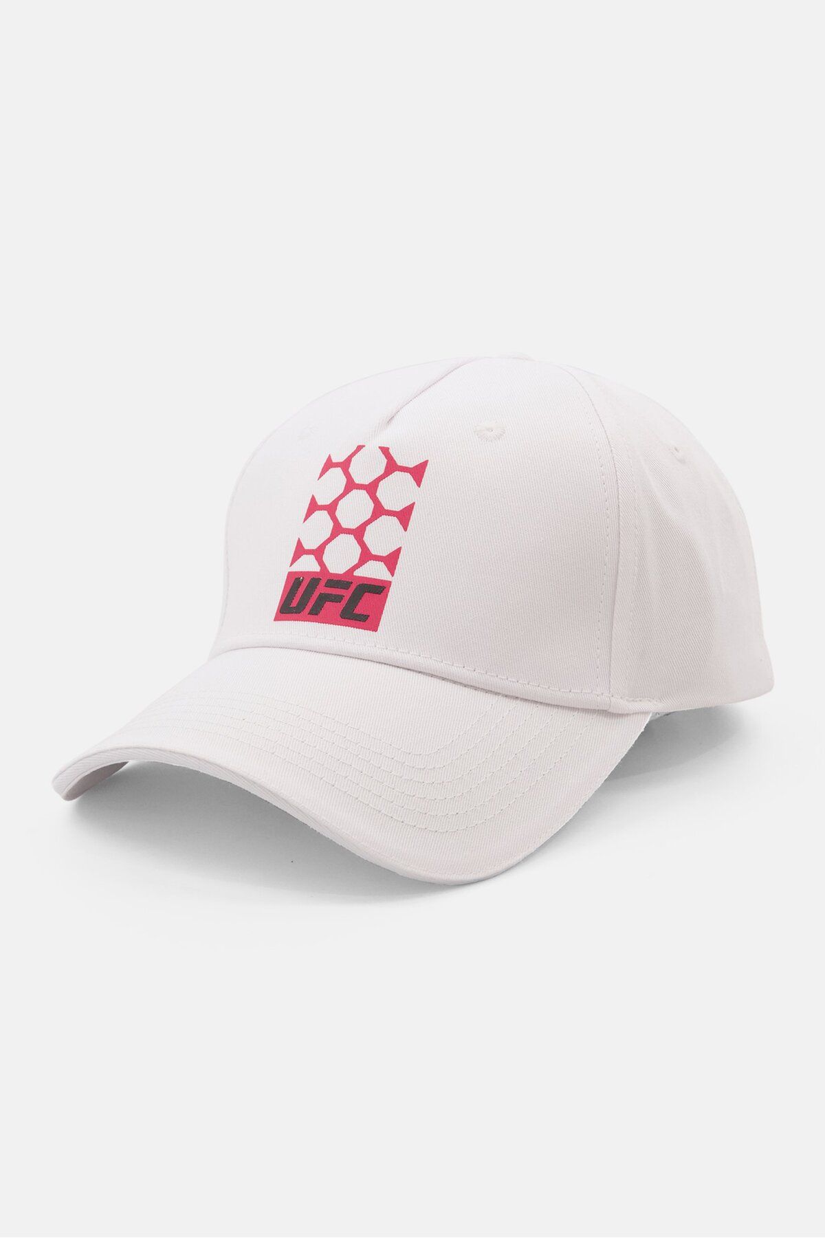 UFC-Men Brand Logo Adjustable Baseball Cap, White 1