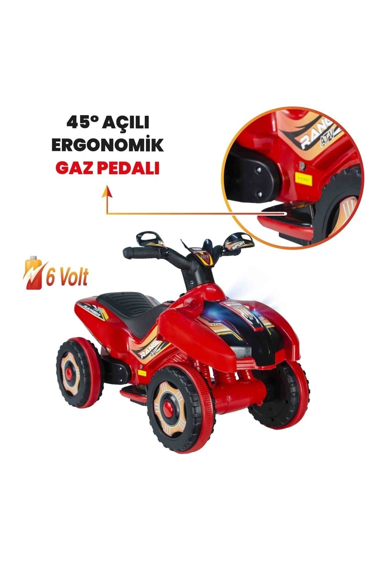 ujtoys Led Işıklı Müzikli Akülü Araba atv Akülü Motor 2-4 yaş fotoğrafı 3 (önizleme)