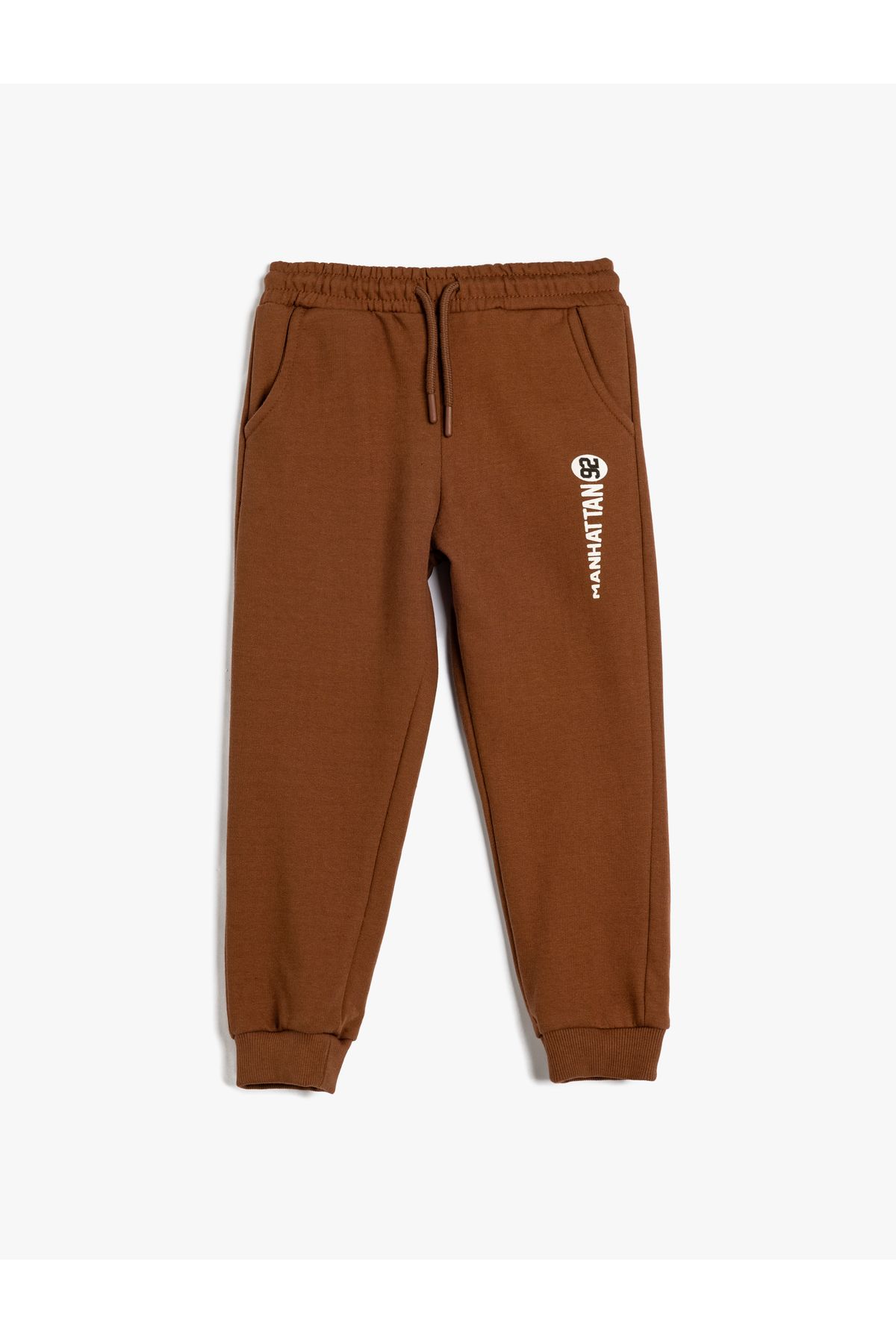 Koton-College Printed - Waist Tied Sweatpants and Pocket Detail 1