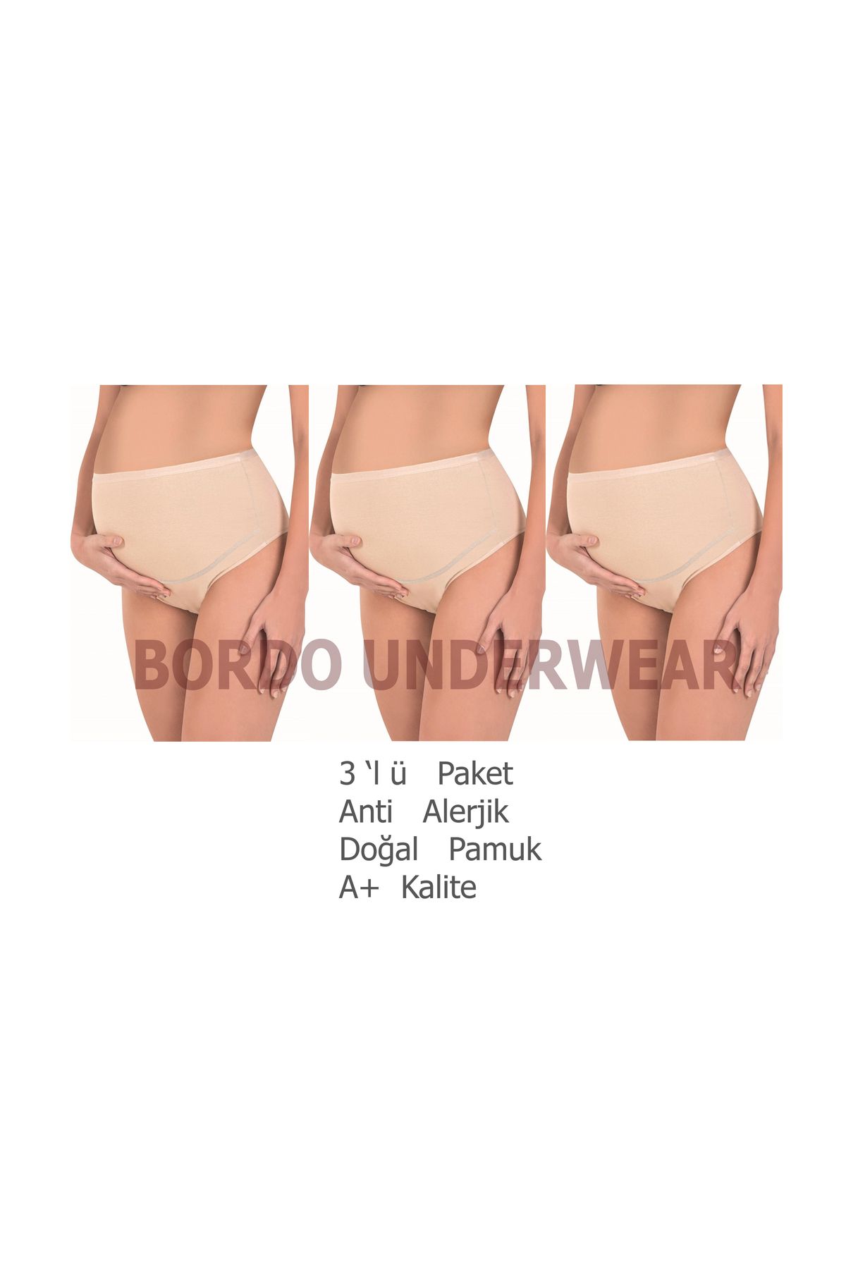 BORDO Underwear-Pack of 3 Special Tailored Anti Allergic Pregnant Maternity Panties 2