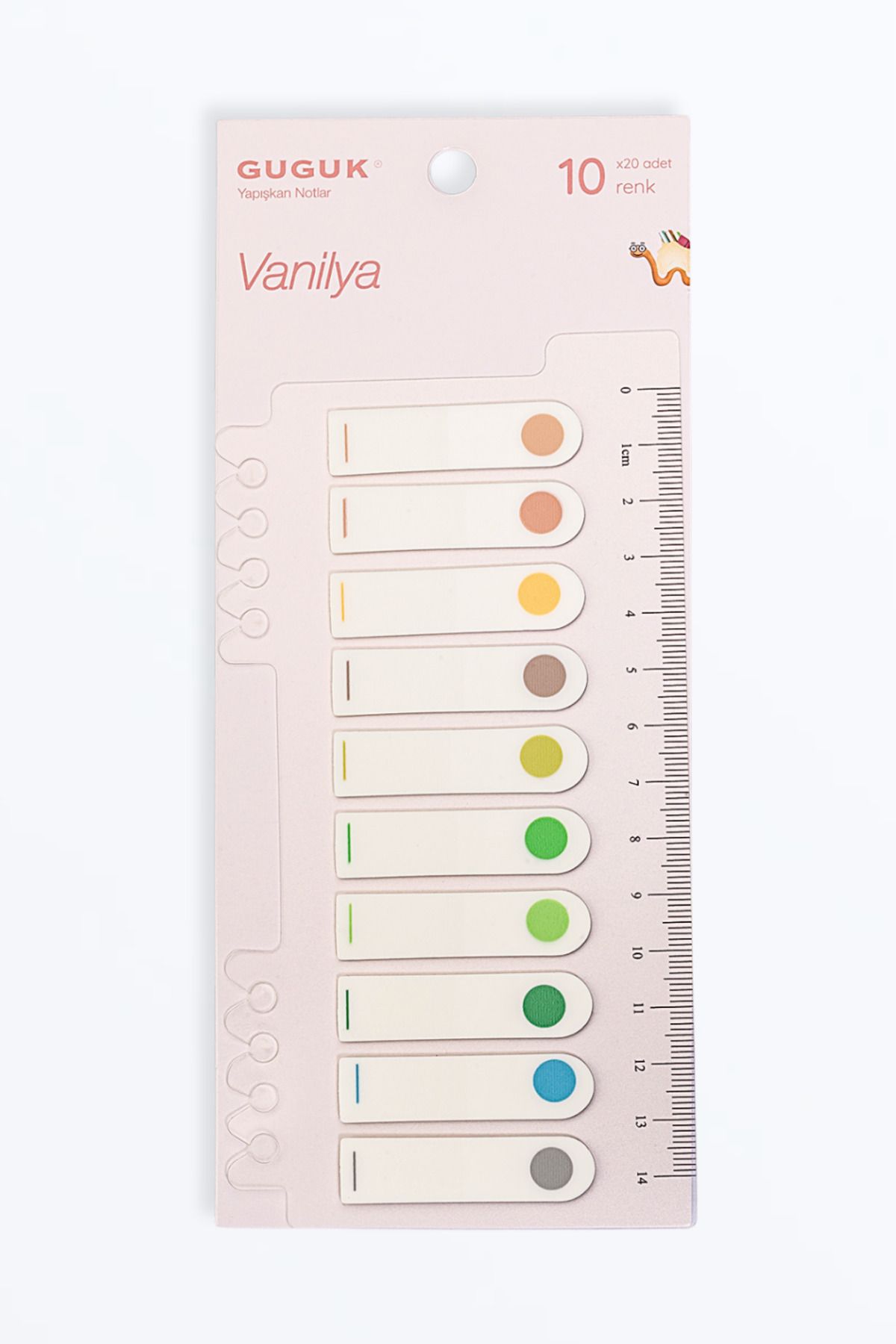 GUGUK-Vanilla 10-color Transparent Pet Index - Post-it Sticky Note (Ggk-p012) 1