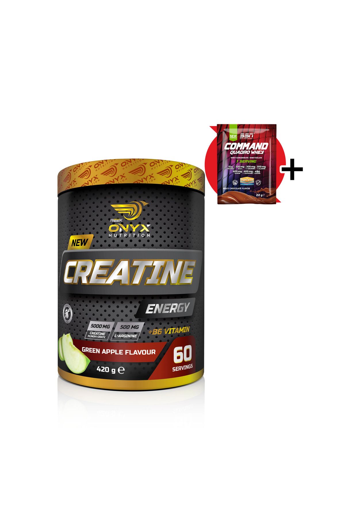 Onyx Nutrition Creatine Energy 420 gr (YEŞİL ELMA)