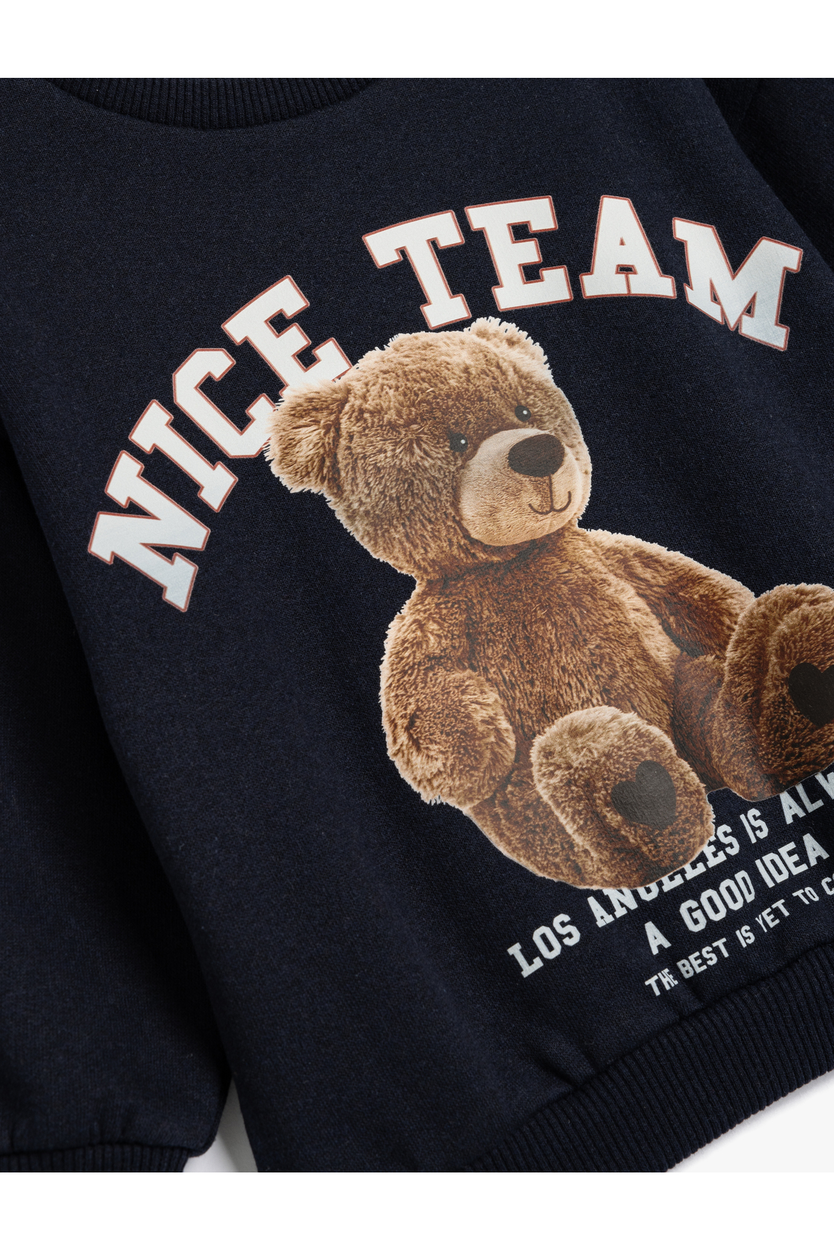 Koton Sweatshirt Uzun Kollu Ayıcık Baskılı Şardonlu Bisiklet Yaka fotoğrafı 3 (önizleme)