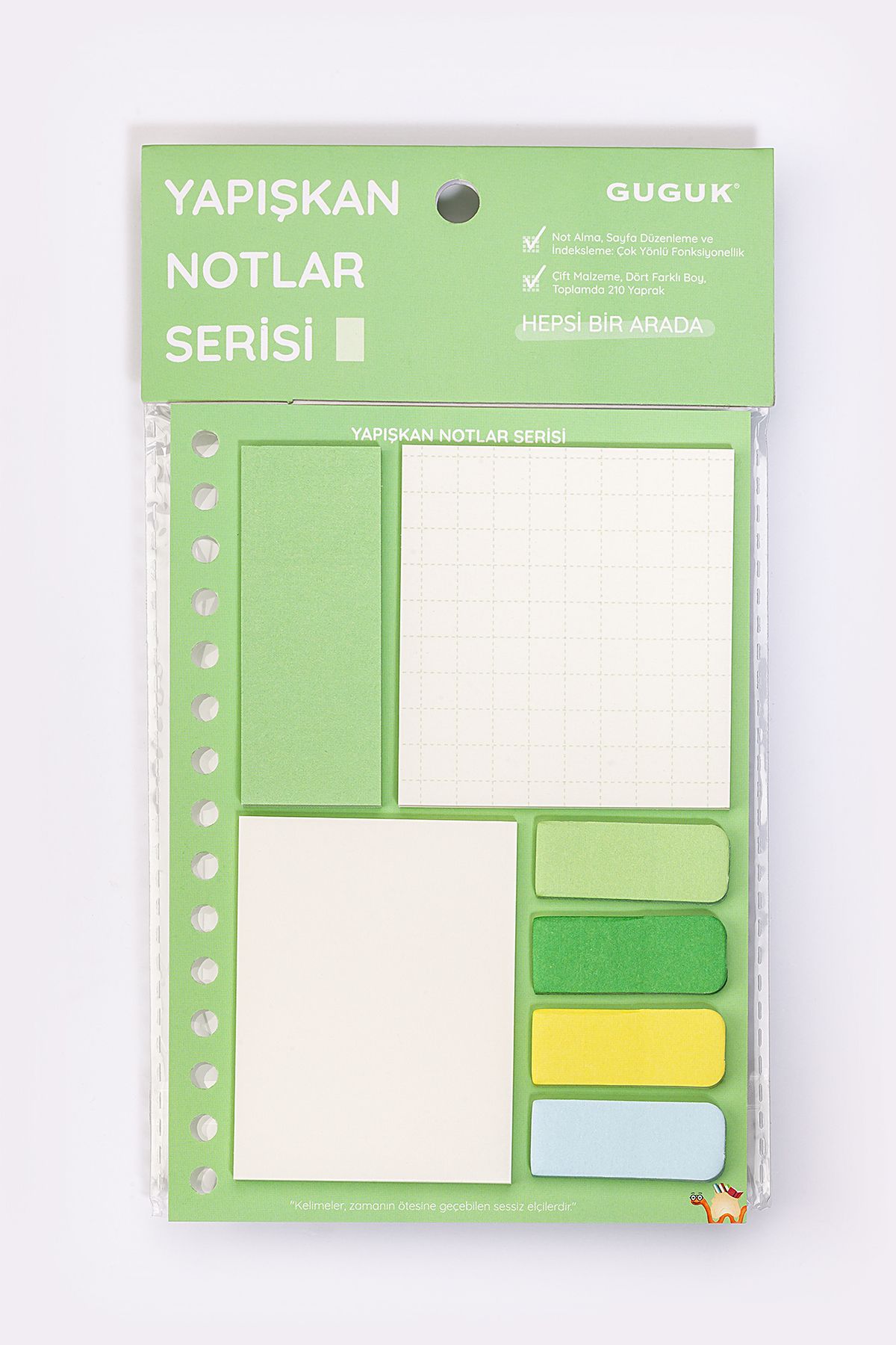 GUGUK-Green Sticky Post-it Note Set - Ggk-kyn002 1