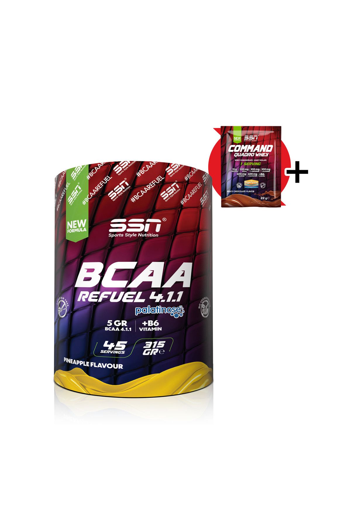 SSN Sports Style Nutrition Bcaa 4.1.1 315 gr (ANANAS) A Mino Asit