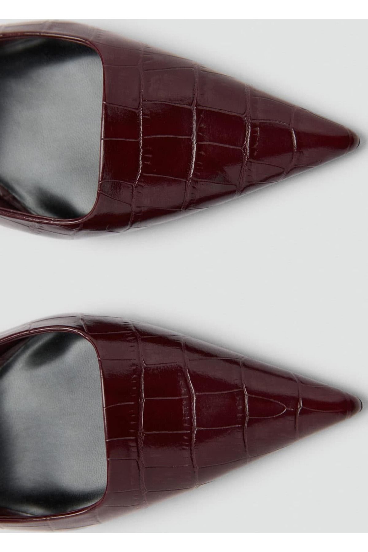 MANGO Woman-Kitten Shoes with Crocodile Pattern 8