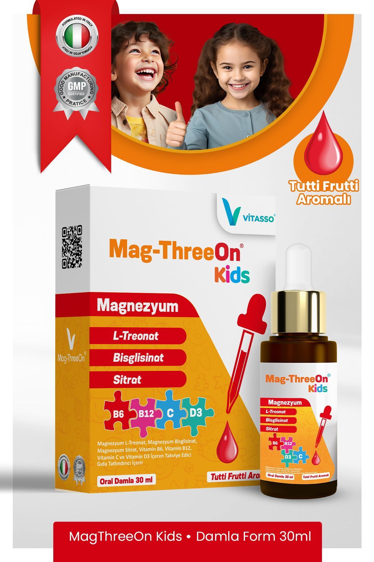 Vitasso-قطرات مغنيسيوم عضوية للأطفال - فيتامين B12-c-b6-d3 الأول والوحيد 5