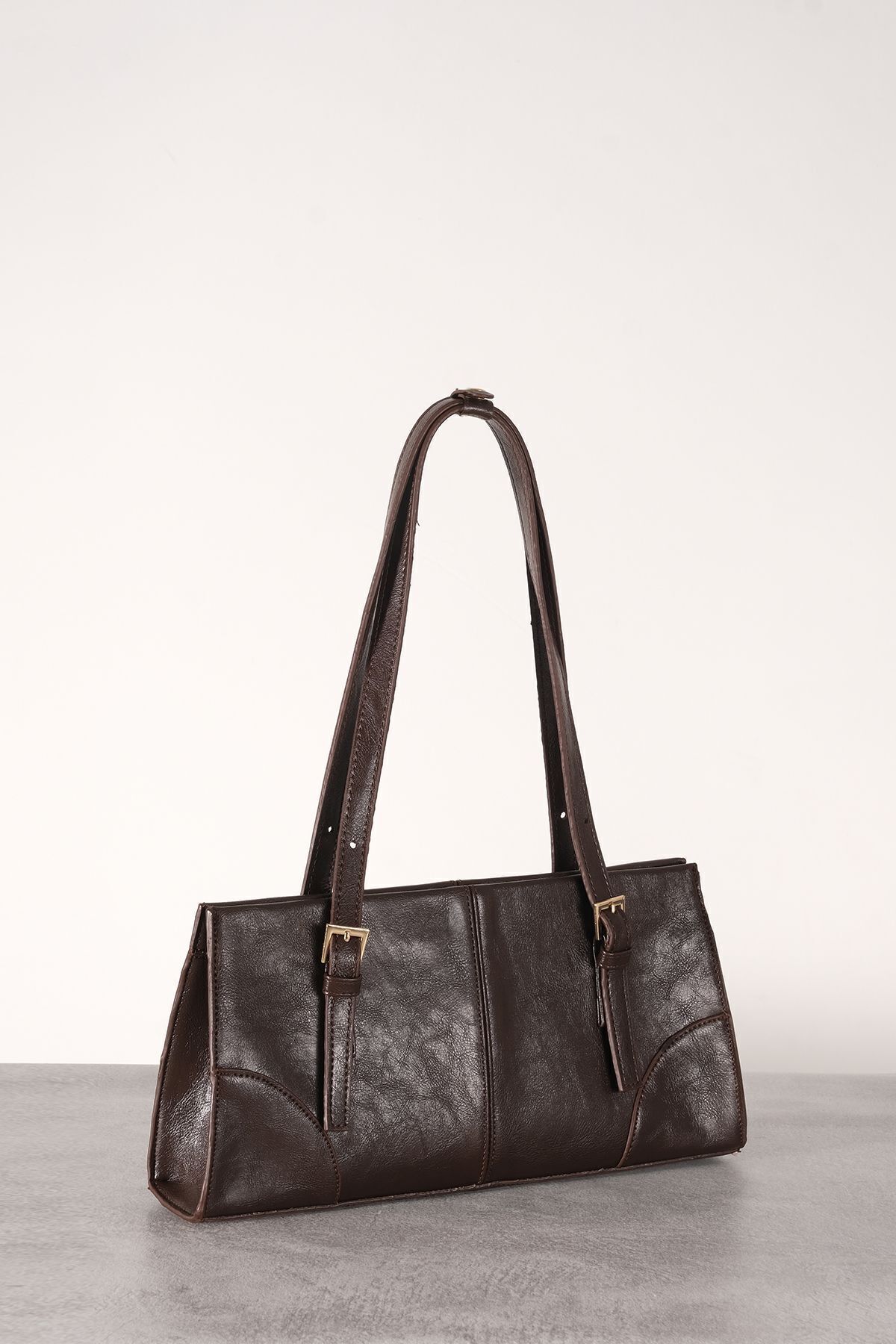 Çantacımstore-Mng Brown Women's Shoulder Bag - Buckle 6