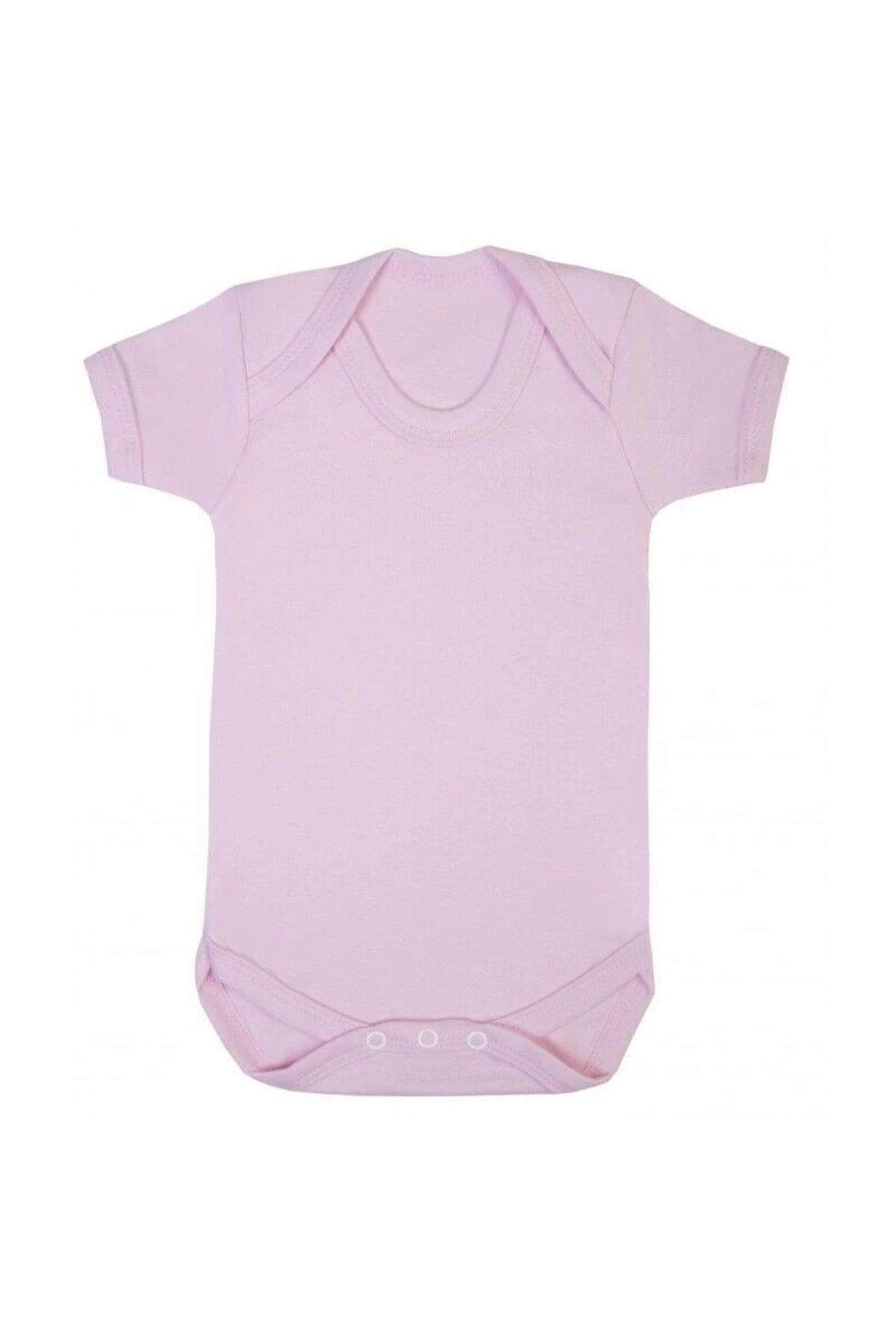 Sema Baby kidstil Sema Baby Prematüre Yarım Kol Penye Çıtçıtlı Badi - Pembe