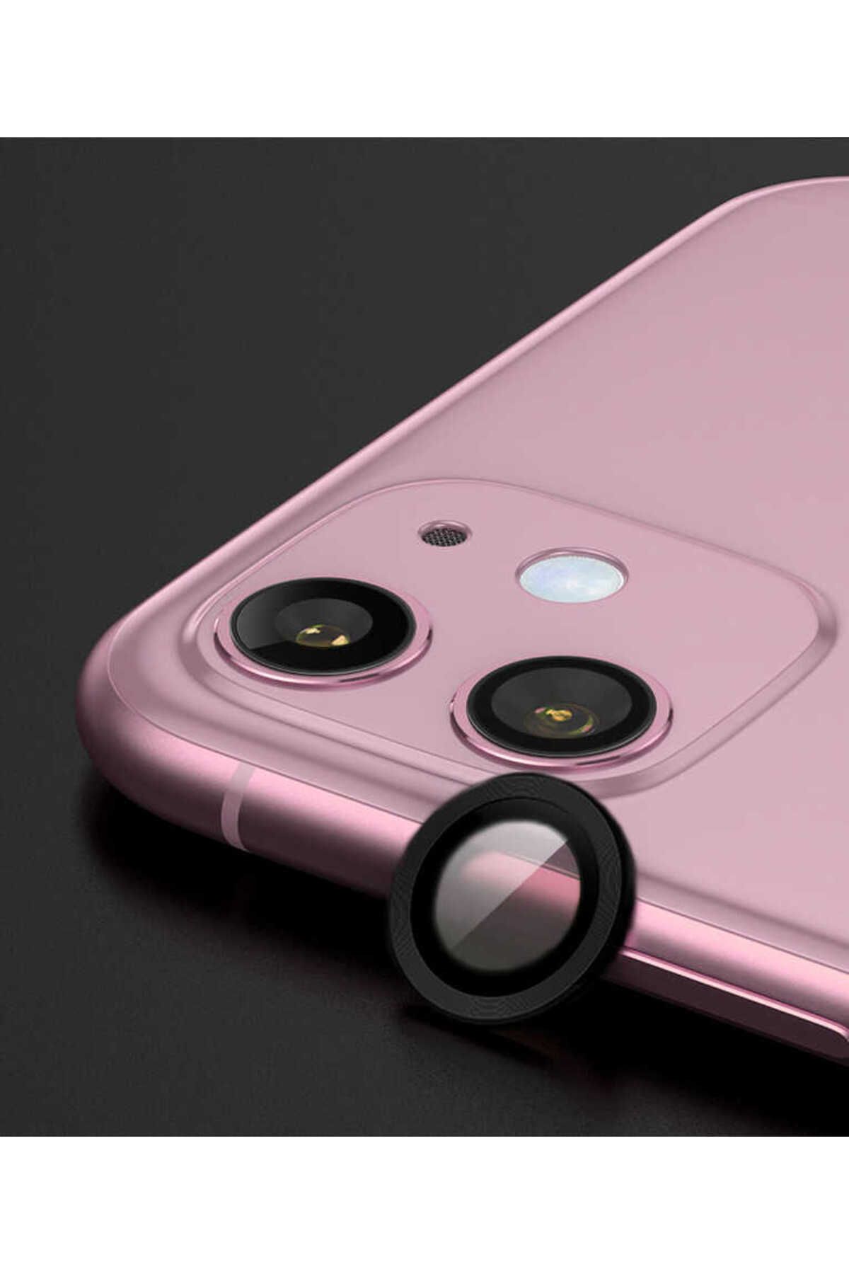 InnoCase iPhone 11 Uyumlu Zore CL-07 Kamera Koruyucu-Siyah