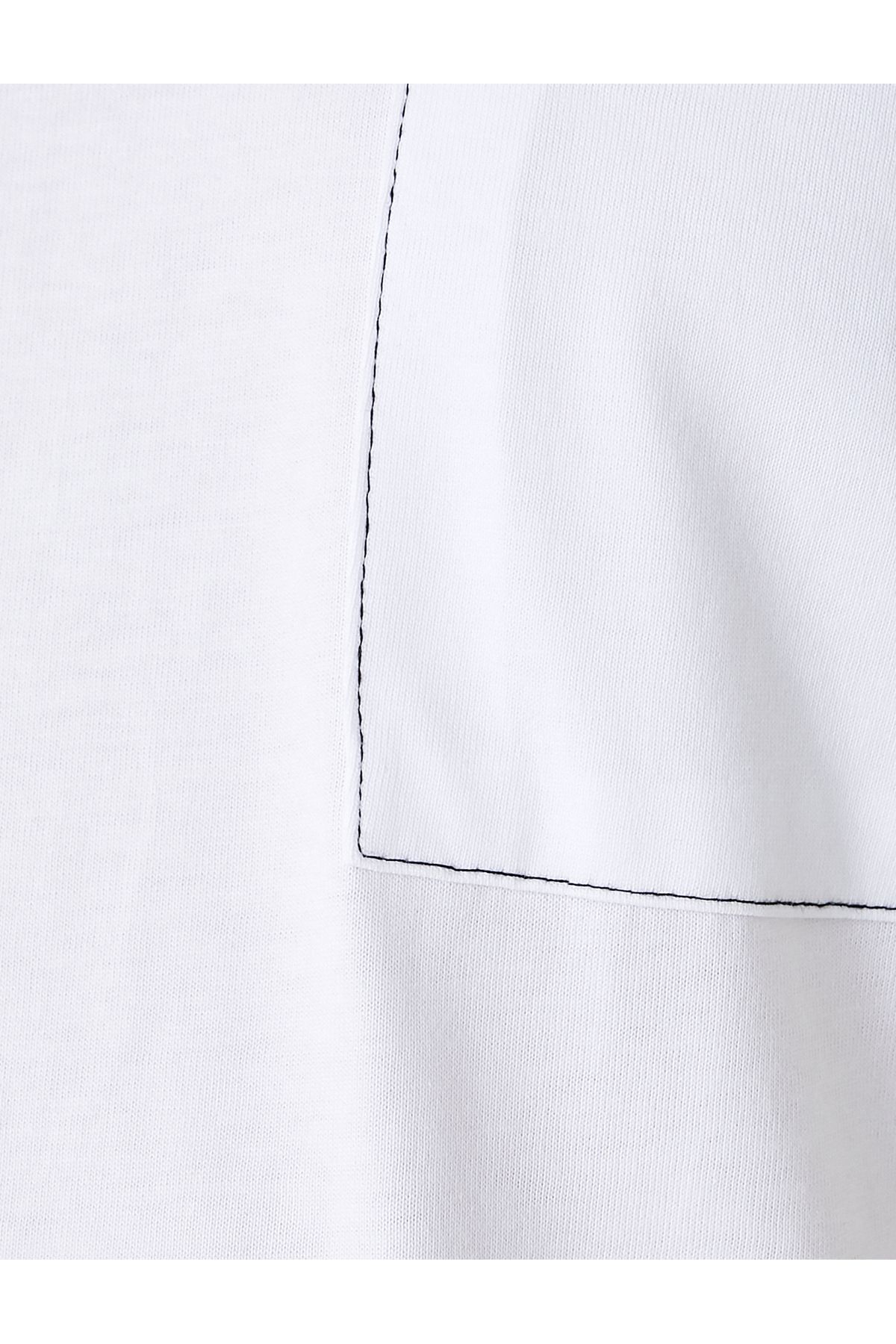 Koton-Crew Neck Short Sleeve Cotton T-Shirt - Stitching Detail and Pocket 6