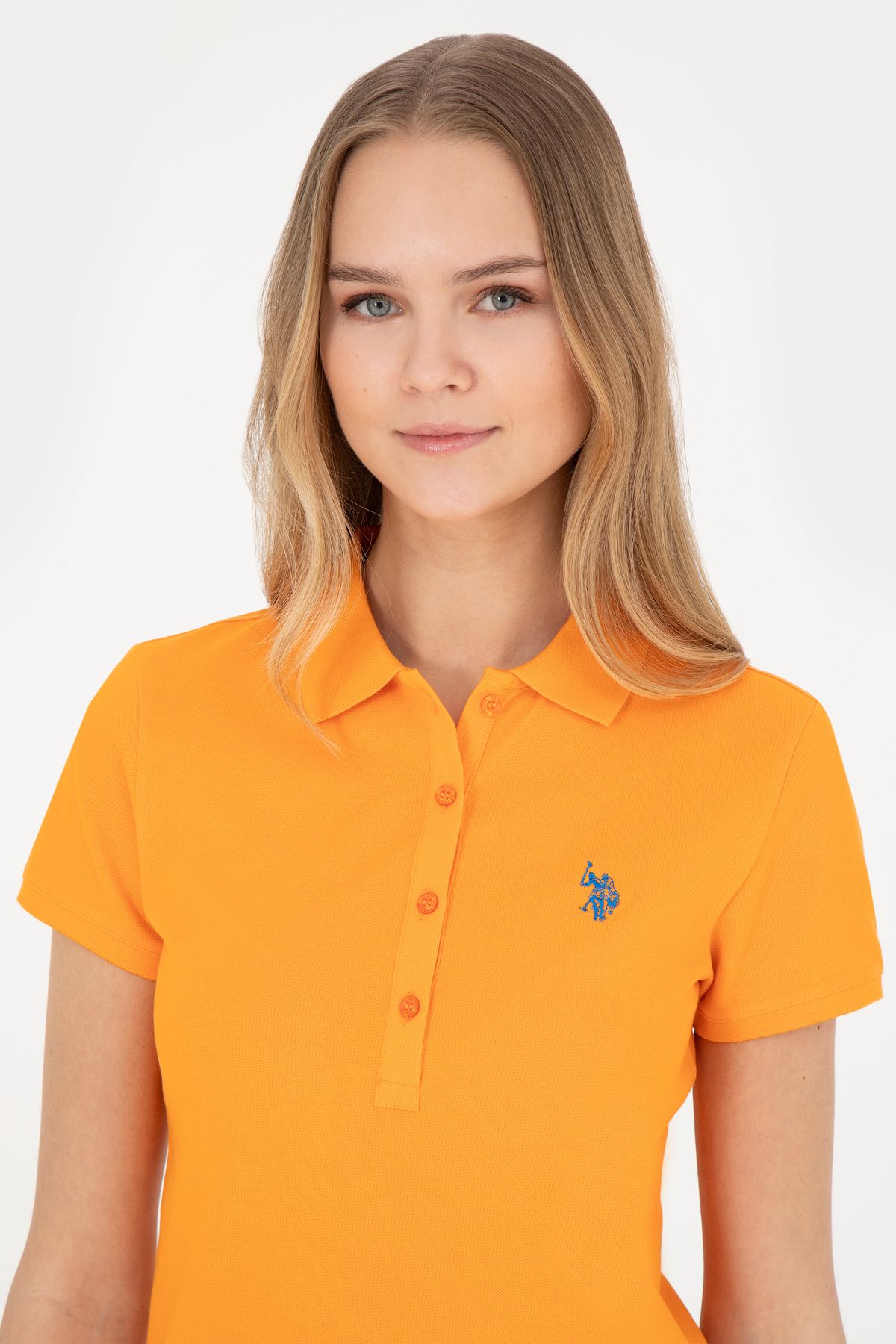 U.S. Polo Assn.-Women's Orange Basic T-Shirt 50280057 -Vr051 2