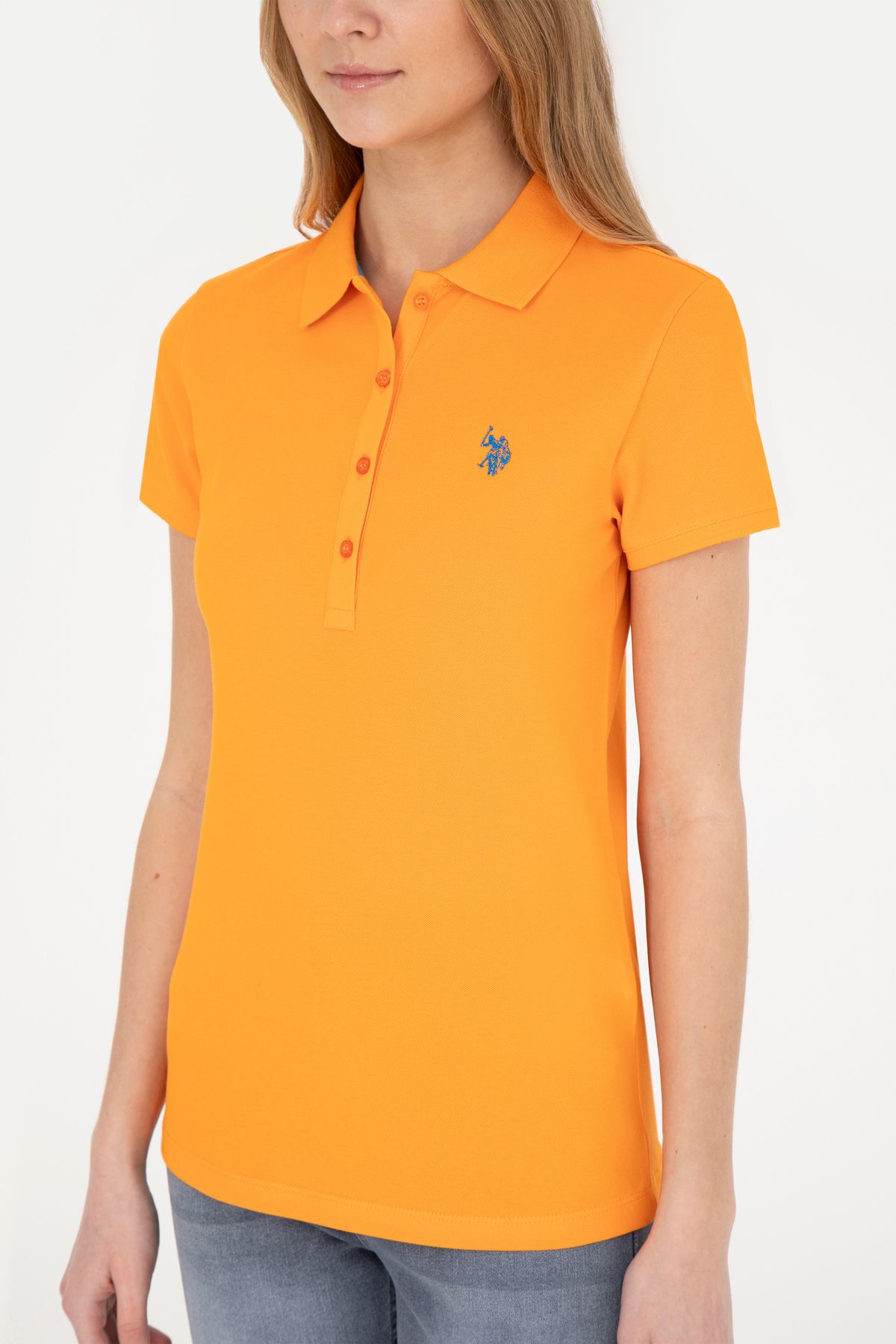 U.S. Polo Assn.-Women's Orange Basic T-Shirt 50280057 -Vr051 6