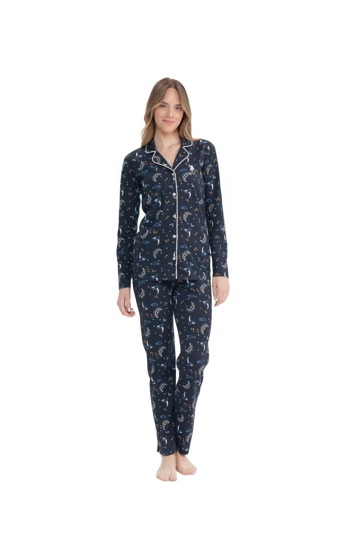 U.S. Polo Assn.-Us Polo Assn. Women's Cotton Pajamas Set - Patted 11025K.Z.1Et.7A.G.1R.Ou1P9.023Lkekm 1