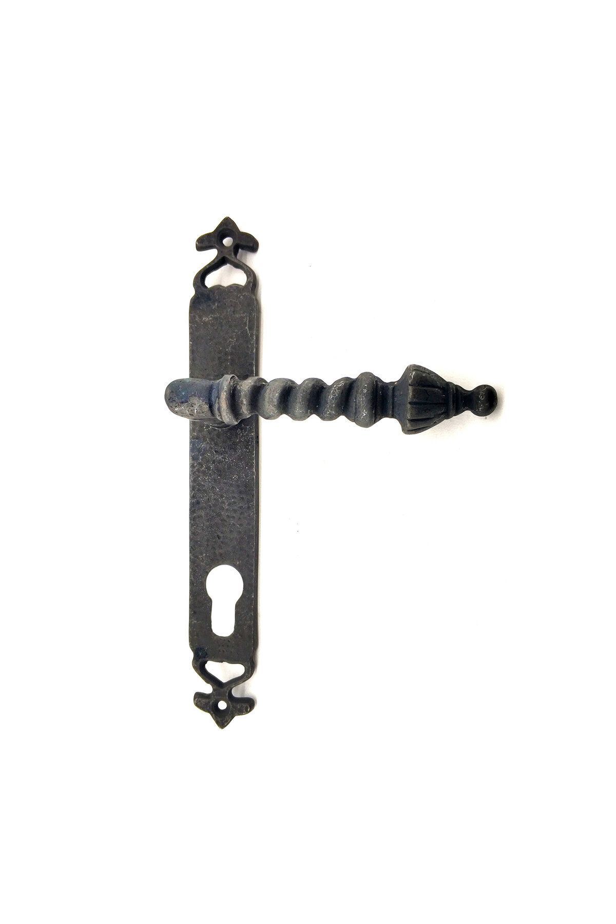 DENİZBİLİŞİM Antika Tarz Dekoratif Pirinç Burma Yale Kapı Kolu - 247X35 Mm, Oksit