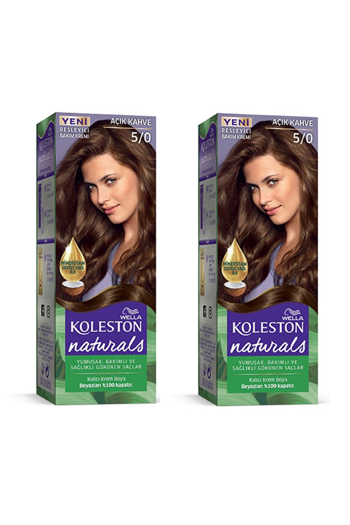 karadağsb Naturals Saç Boyası Açık Kahve 5/0 2X Paket