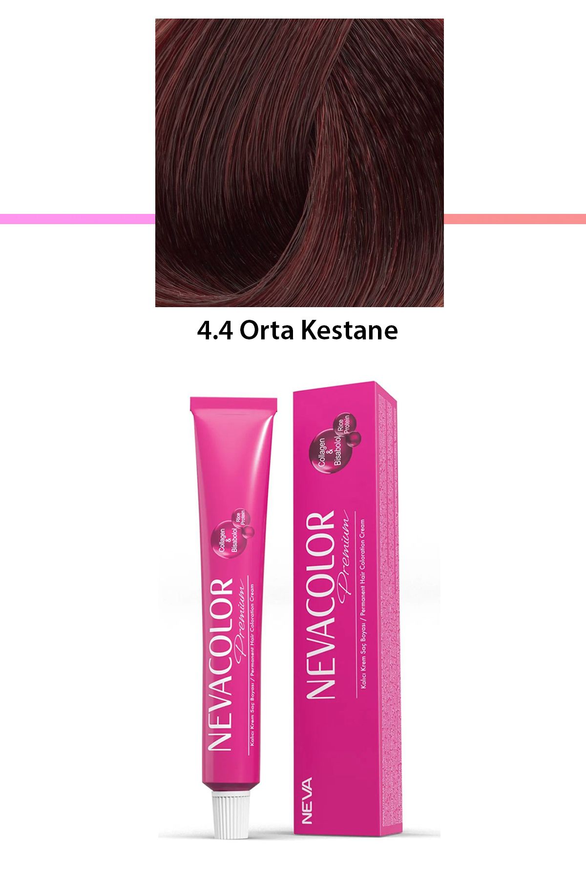 karadağsb Premium 4.4 Orta Kestane - Kalıcı Krem Saç Boyası 50 G Tüp