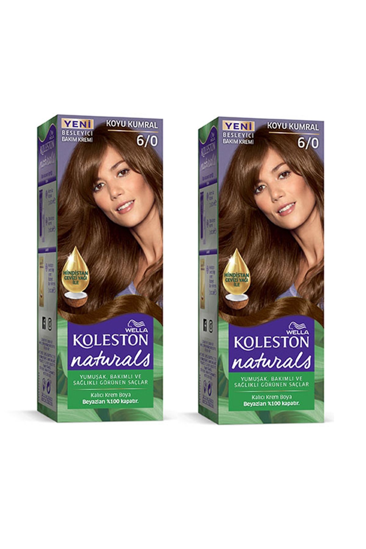 karadağsb Naturals Saç Boyası Koyu Kumral 6/0 2X Paket