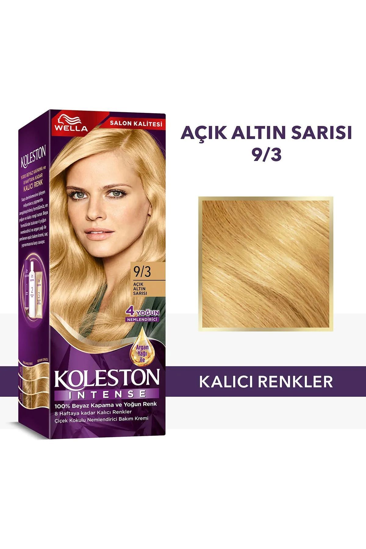 karadağsb Koleston Intense Saç Boyası 9/3 Açık Altın Sarısı - Salon Kalitesi