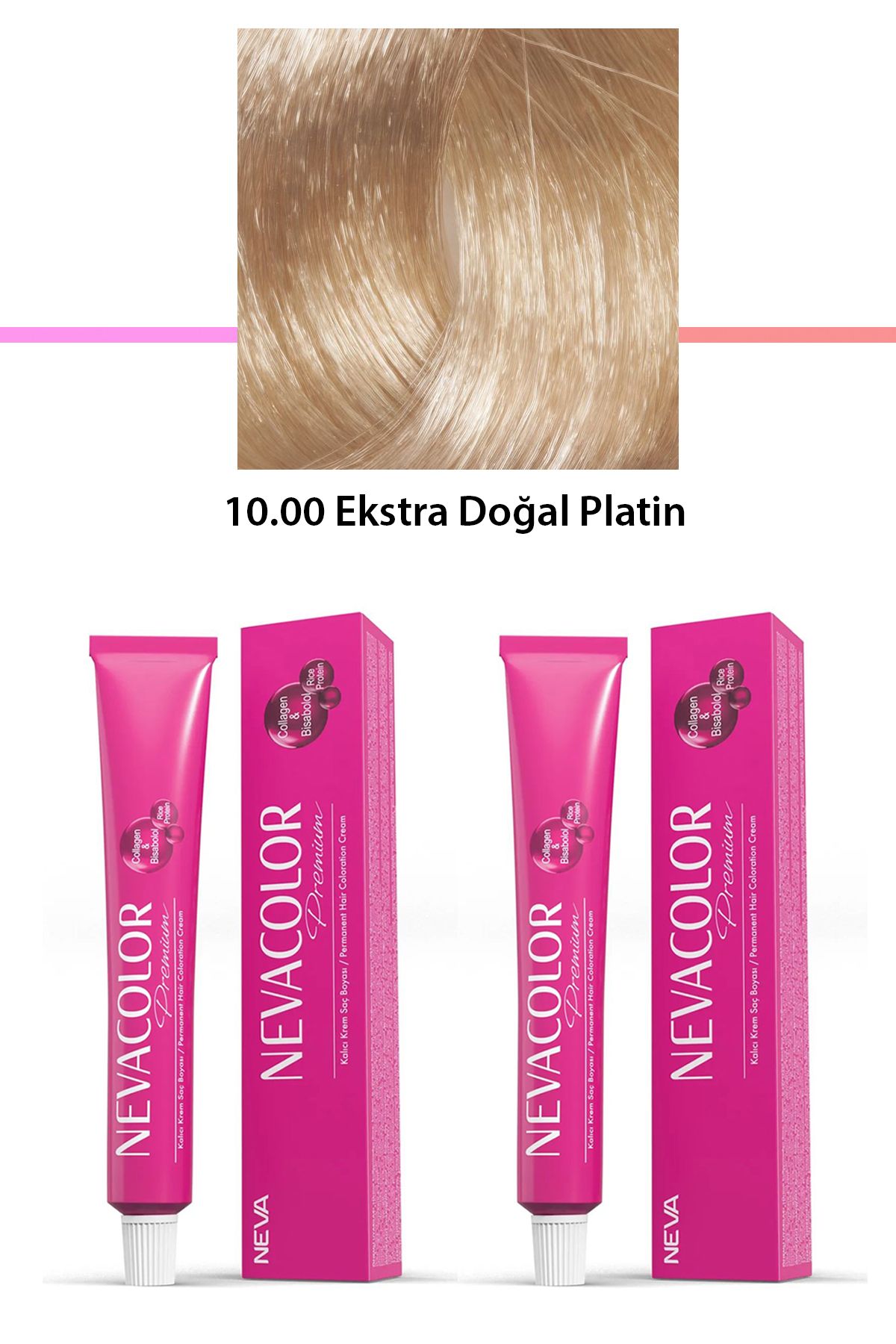 karadağsb 2 Li Set Premium 10.00 Ekstra Doğal Platin - Kalıcı Krem Saç Boyası 2 X 50 G Tüp