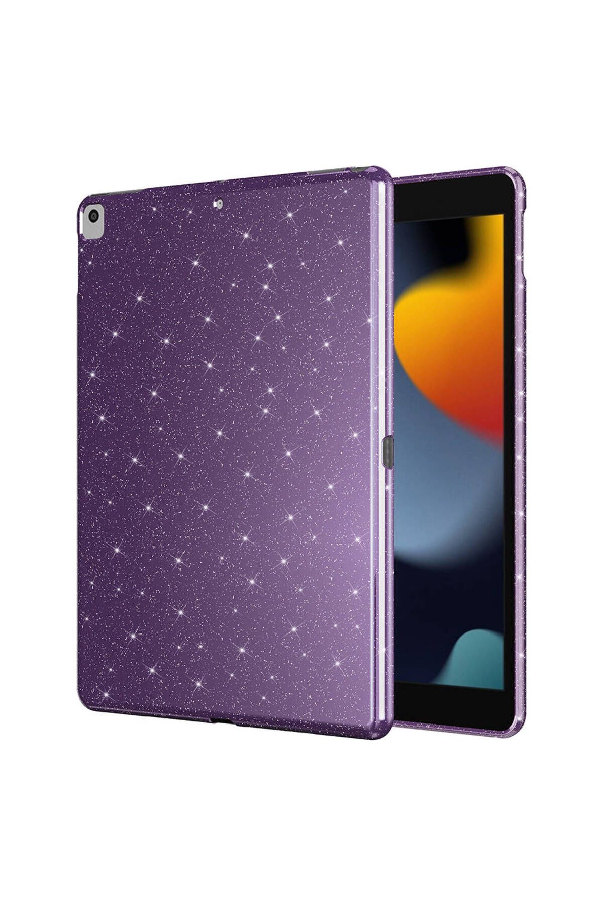 GNG HOME-iPad Pro 10.5 (7Th Generation) Silvery Shiny Look Zore Tablet Cotton Case - Deep Purple 5