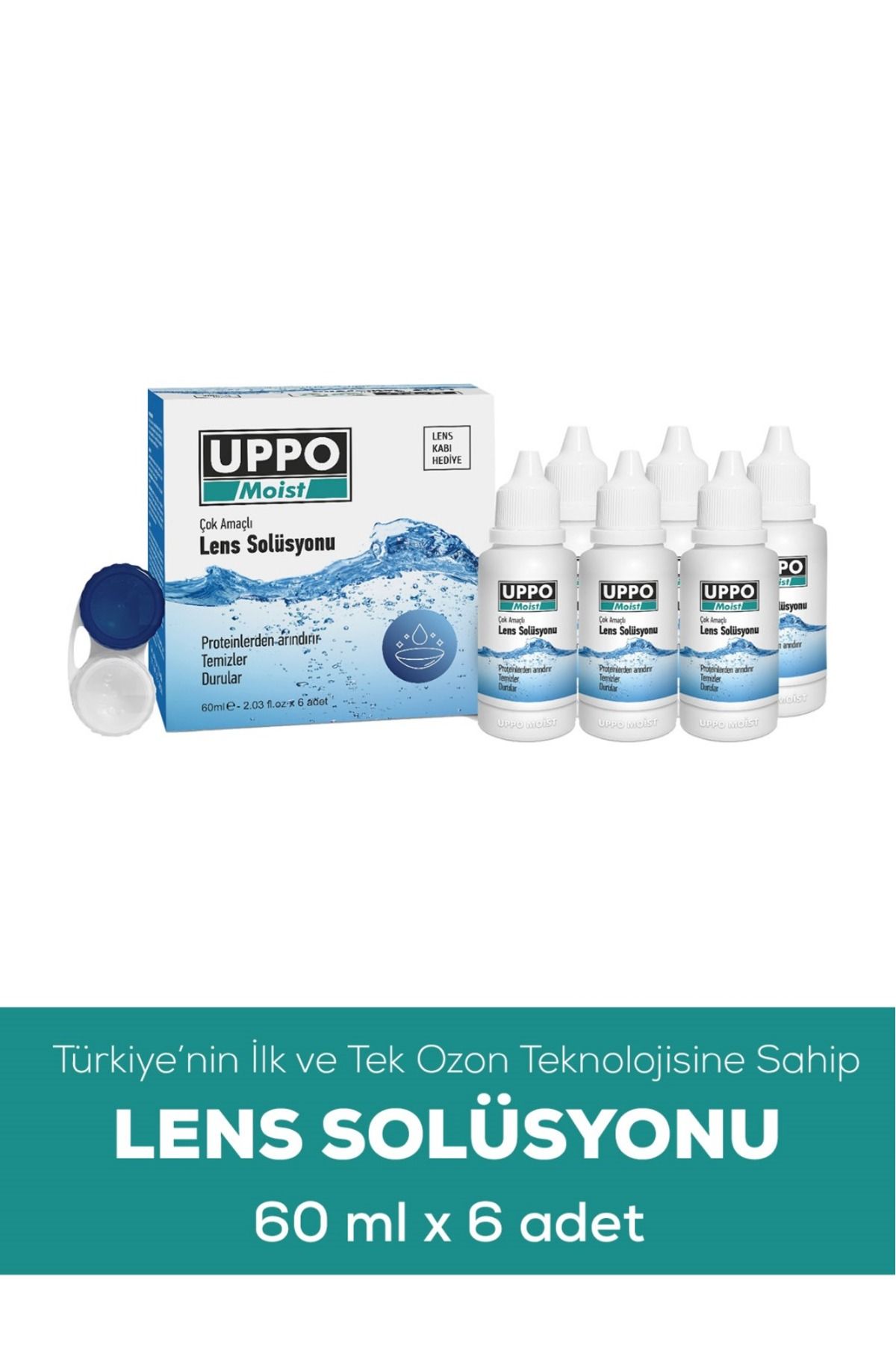 UPPO MOİST Uppo Moist Türkiye'de Ve Dünya'da Ozanlama Ile Üretilen 60x6 Ilk Ve Tek Lens Solüsyonu 360 ml