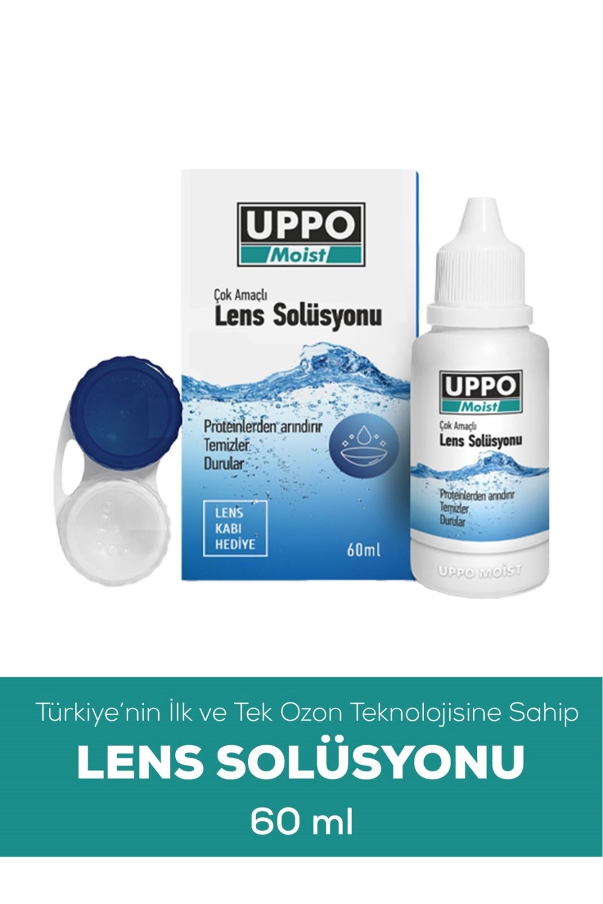 UPPO MOİST Uppo Moist Yerli Üretim Lens Solüsyonu 60ml Türkiye’de Ve Dünyada Ozonlama Ile Üretilen Ilk Solüsyon