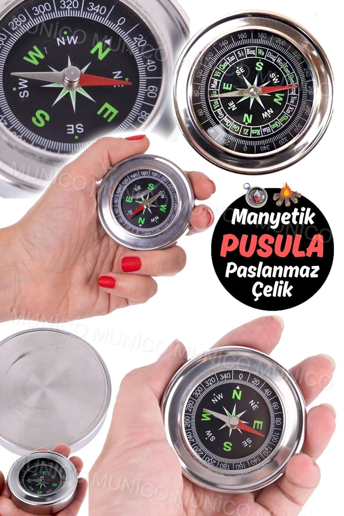 Gaggani-Easy Read Oversized Magnetic Compass - Perfect Choice Portable Unbreakable Compass for Everyone 3