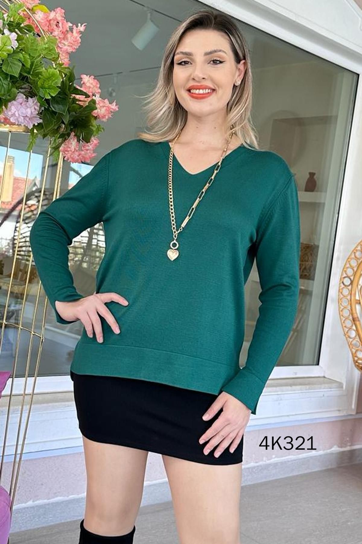 İnce Topuk-Sweater - Green - Regular fit 4